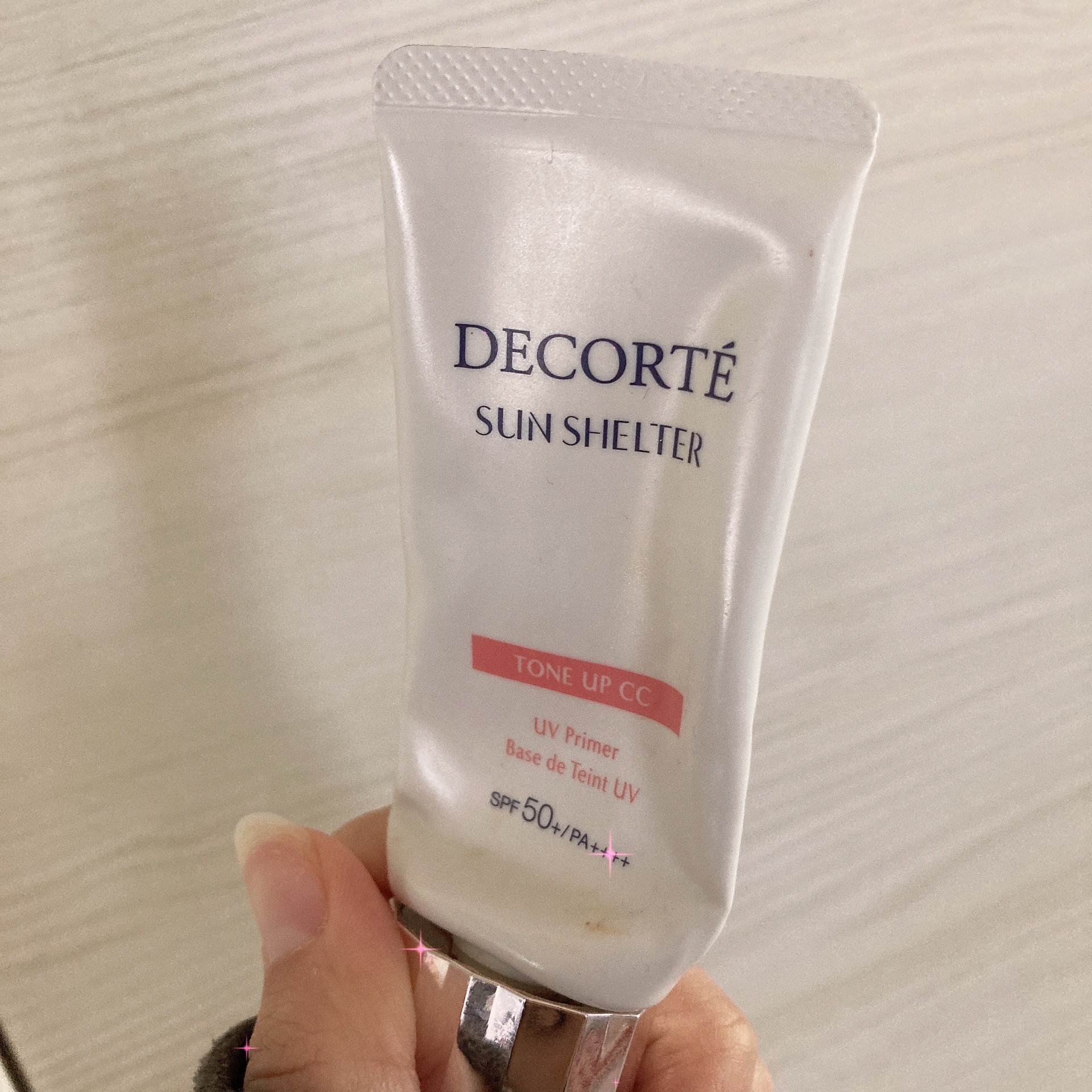 サンシェルター　マルチ プロテクション　トーンアップＣＣ/DECORTÉ/化粧下地を使ったクチコミ（1枚目）