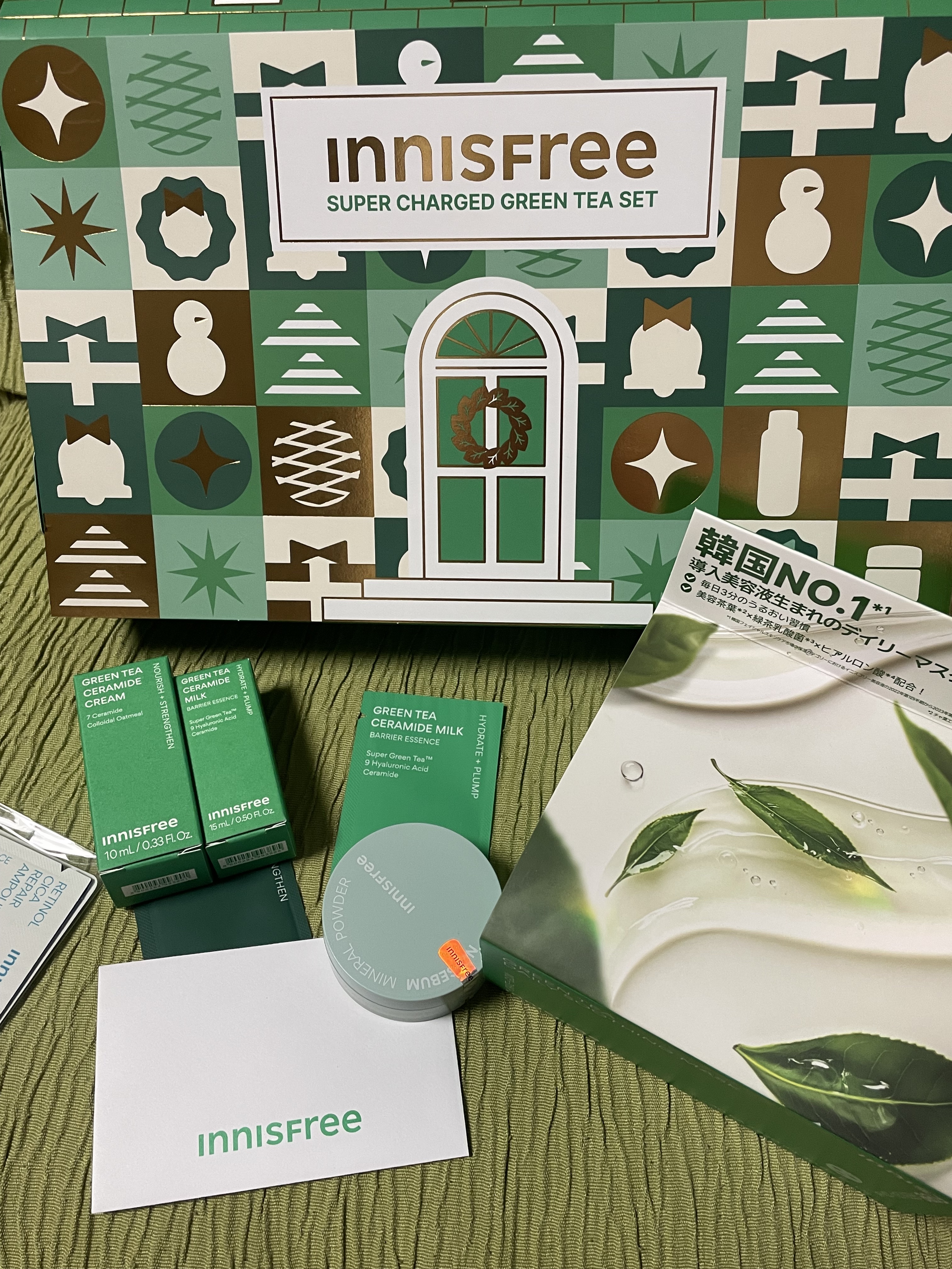 グリーンティー セラミド バリア クリーム​/innisfree/フェイスクリームを使ったクチコミ（1枚目）