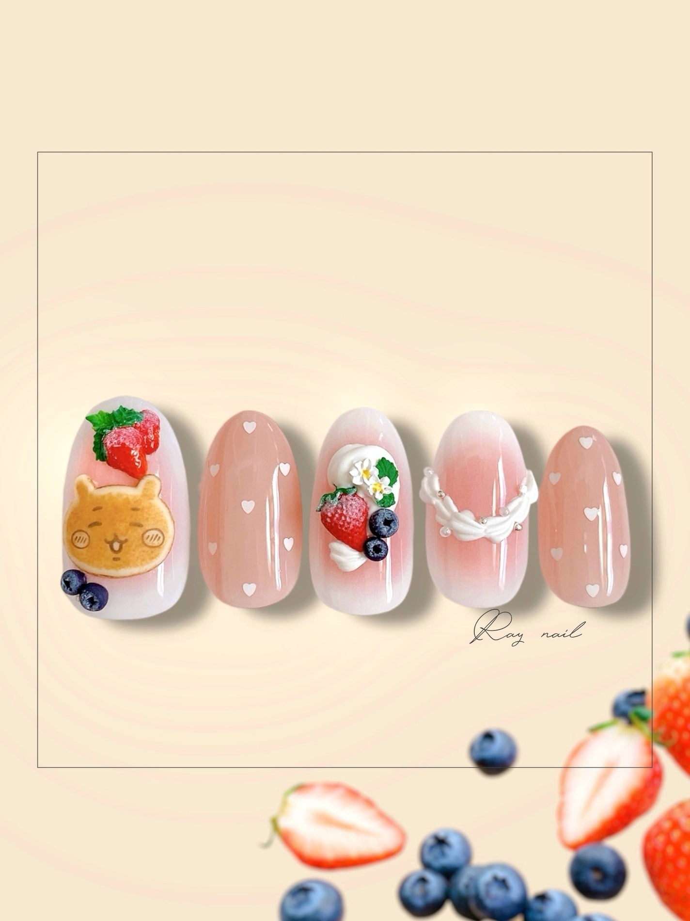 mizuki꙳ネイリスト on LIPS 「ちいかわパンケーキ🥞ネイルデザイン✨作成動画はこちら👇http..」(2枚目)