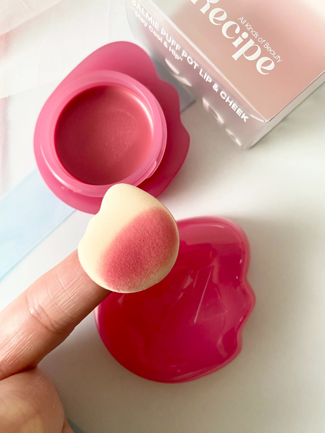 バーミーパフポットリップアンドチーク/%Recipe/ジェル・クリームチークを使ったクチコミ（3枚目）