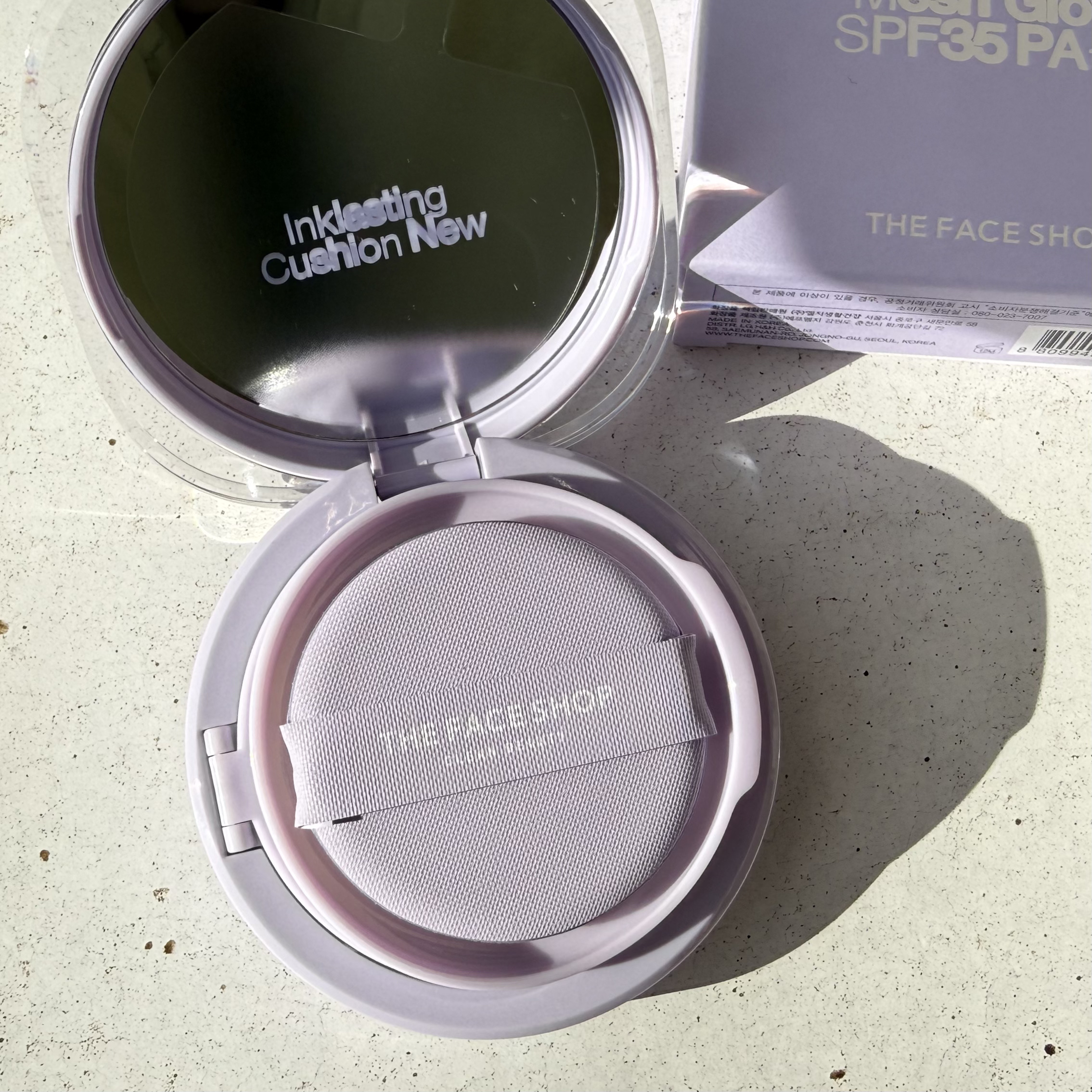 インクラスティングクッションメッシュグロウ/THE FACE SHOP/クッションファンデーションを使ったクチコミ（2枚目）