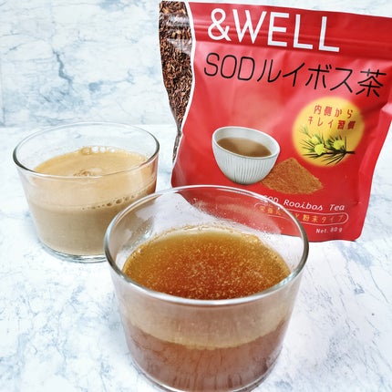 &WELL SOD ルイボス茶 栄養丸ごと粉末タイプ/&WELL/その他ドリンクを使ったクチコミ(4枚目)