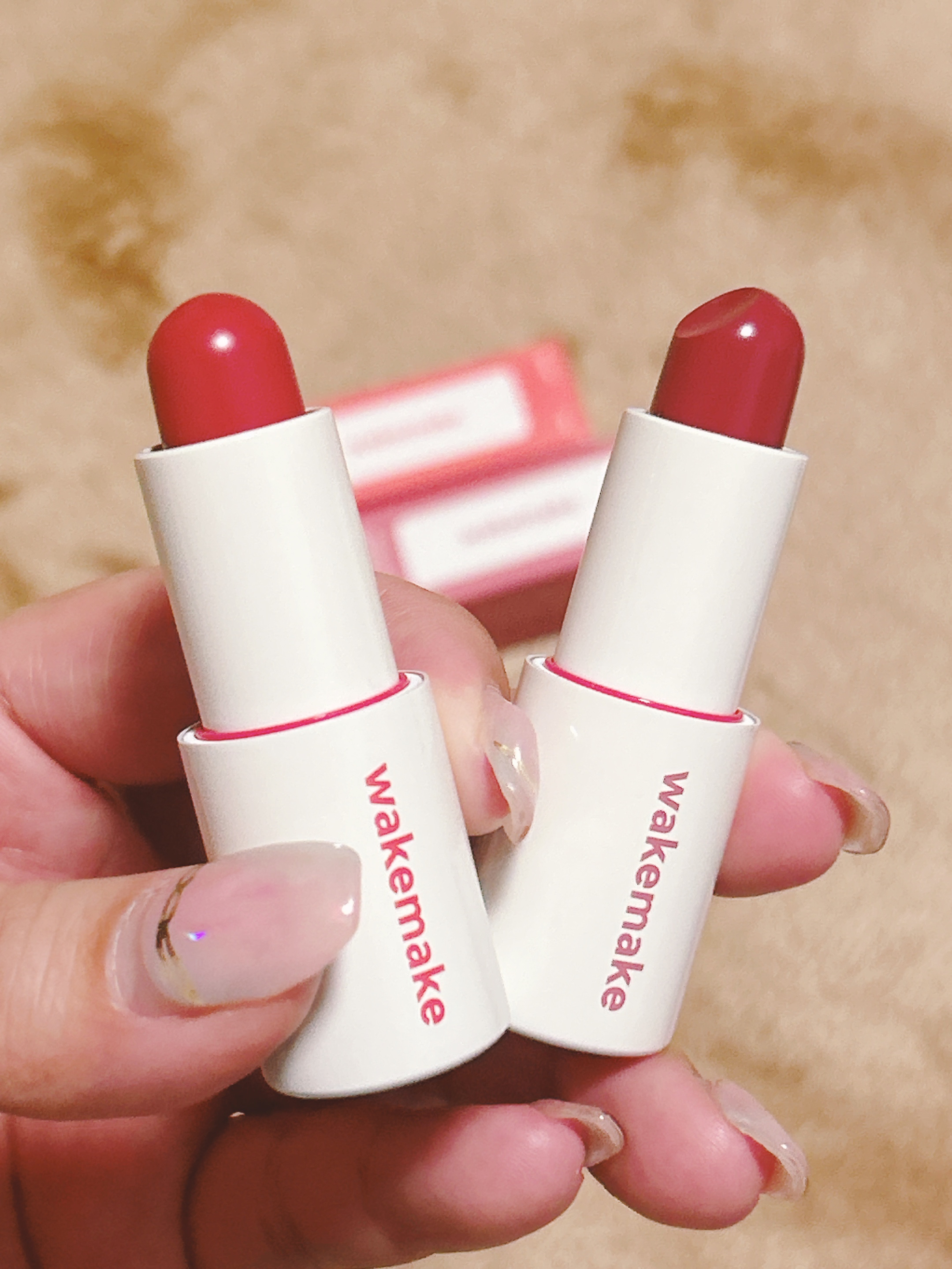 ヘルシーグロウバームスティック/wakemake/口紅を使ったクチコミ（3枚目）