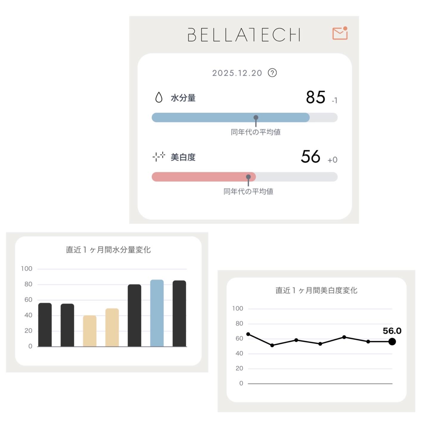 スキンスキャナー/BELLATECH/その他スキンケアグッズを使ったクチコミ（3枚目）