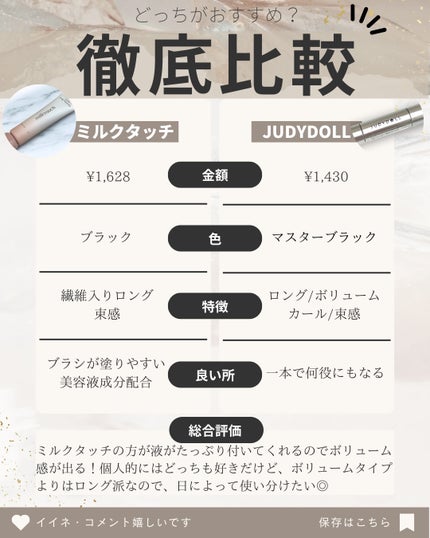 アイコニックロングマスカラ/Milk Touch/マスカラを使ったクチコミ(6枚目)