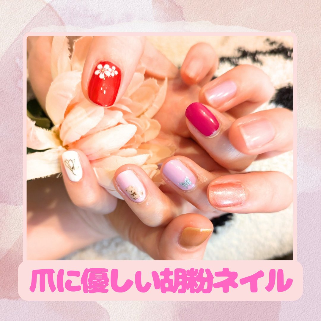 胡粉ネイル 輝かシリーズ ―4種の春色―/上羽絵惣/マニキュアを使ったクチコミ（1枚目）