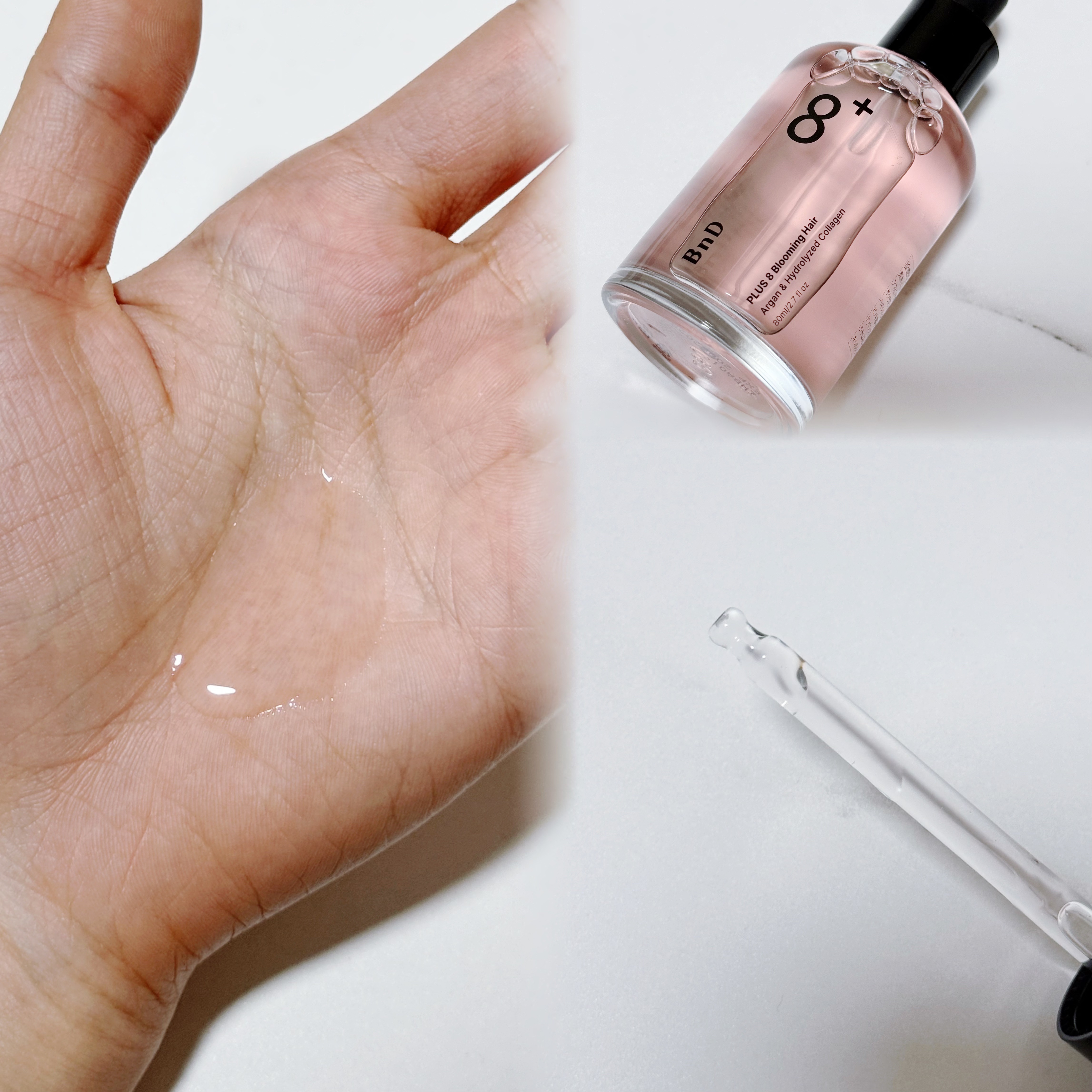 8 +ブルーミングヘアオイル　サクラ/BnD/ヘアオイルを使ったクチコミ（2枚目）