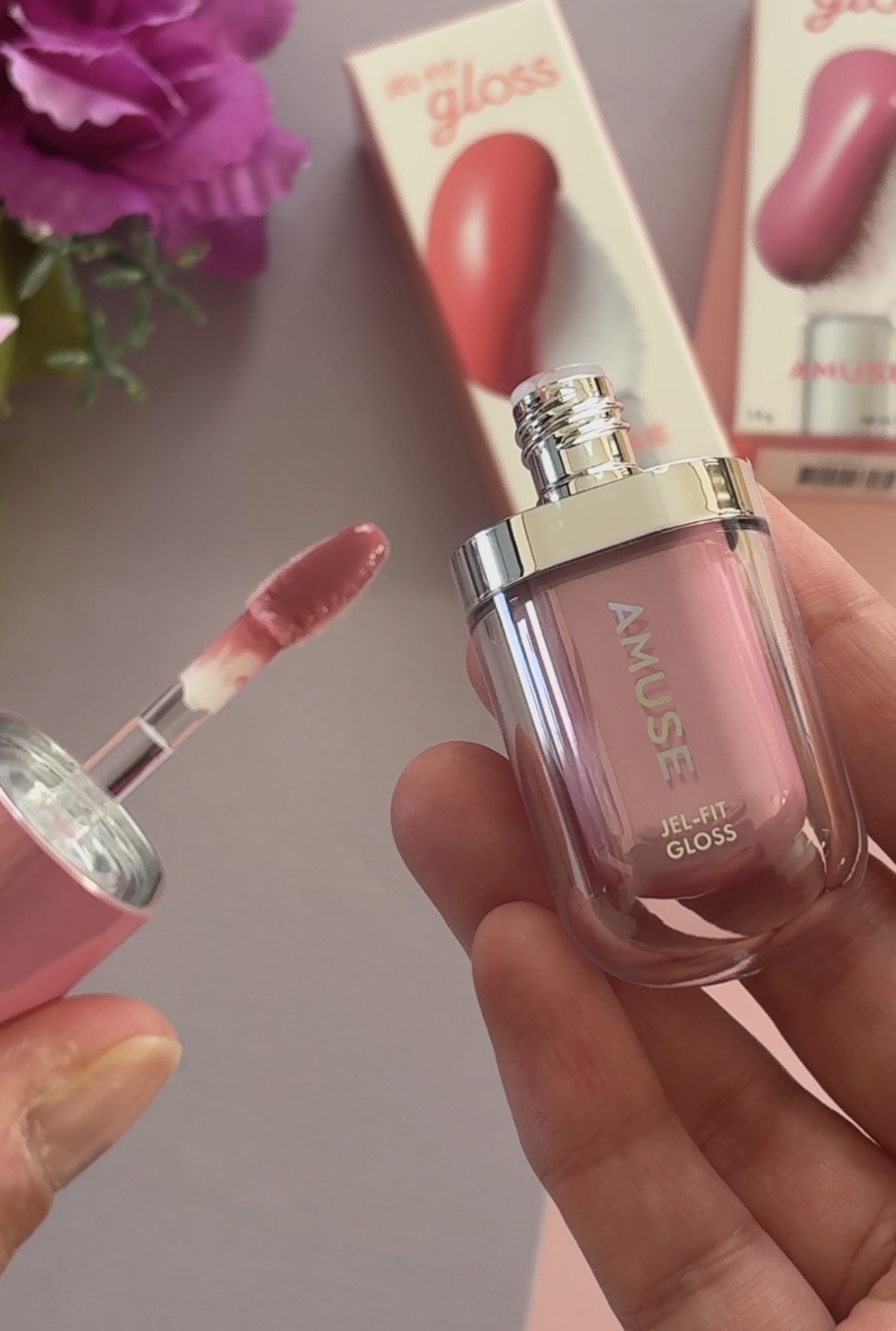 ジェルフィットグロス/AMUSE/リップグロスを使ったクチコミ（3枚目）