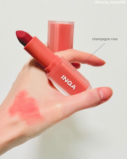 パウダーブラー リップスティック/INGA/口紅を使ったクチコミ(2枚目)