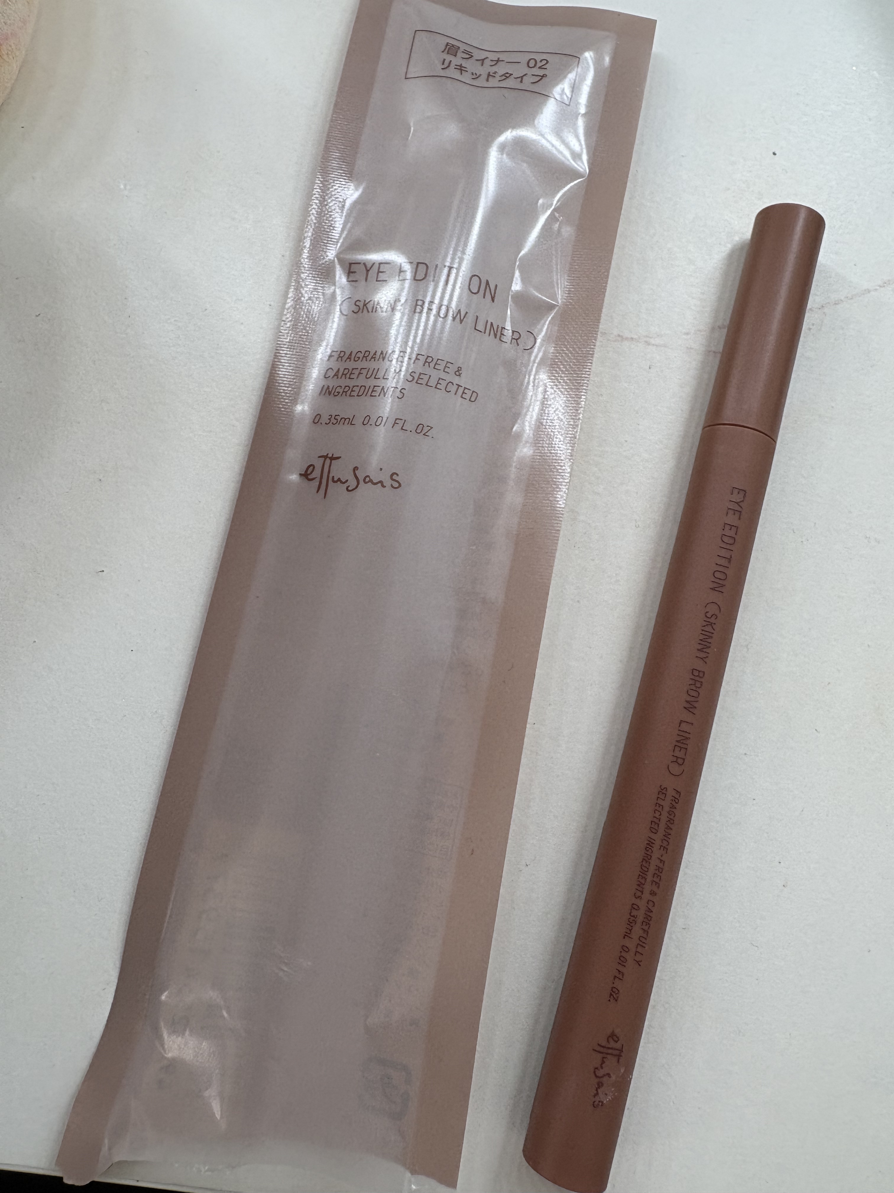 エテュセ アイエディション(スキニーブロウライナー) 02 アッシュピンク/ettusais/リキッドアイブロウを使ったクチコミ（1枚目）