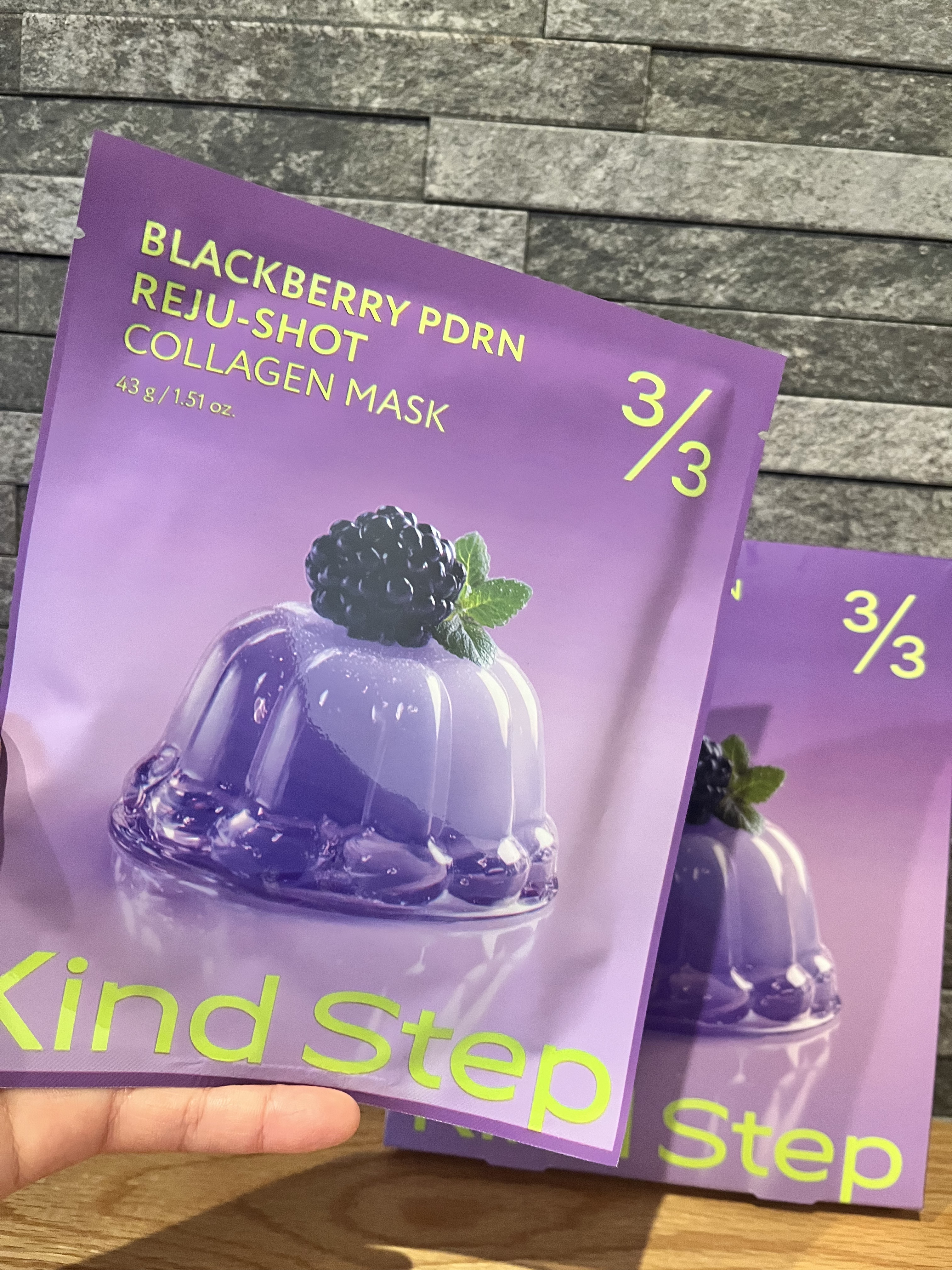 ブラックベリーPDRN リジュショット コラーゲンマスク/KindStep/シートマスク・パックを使ったクチコミ（2枚目）
