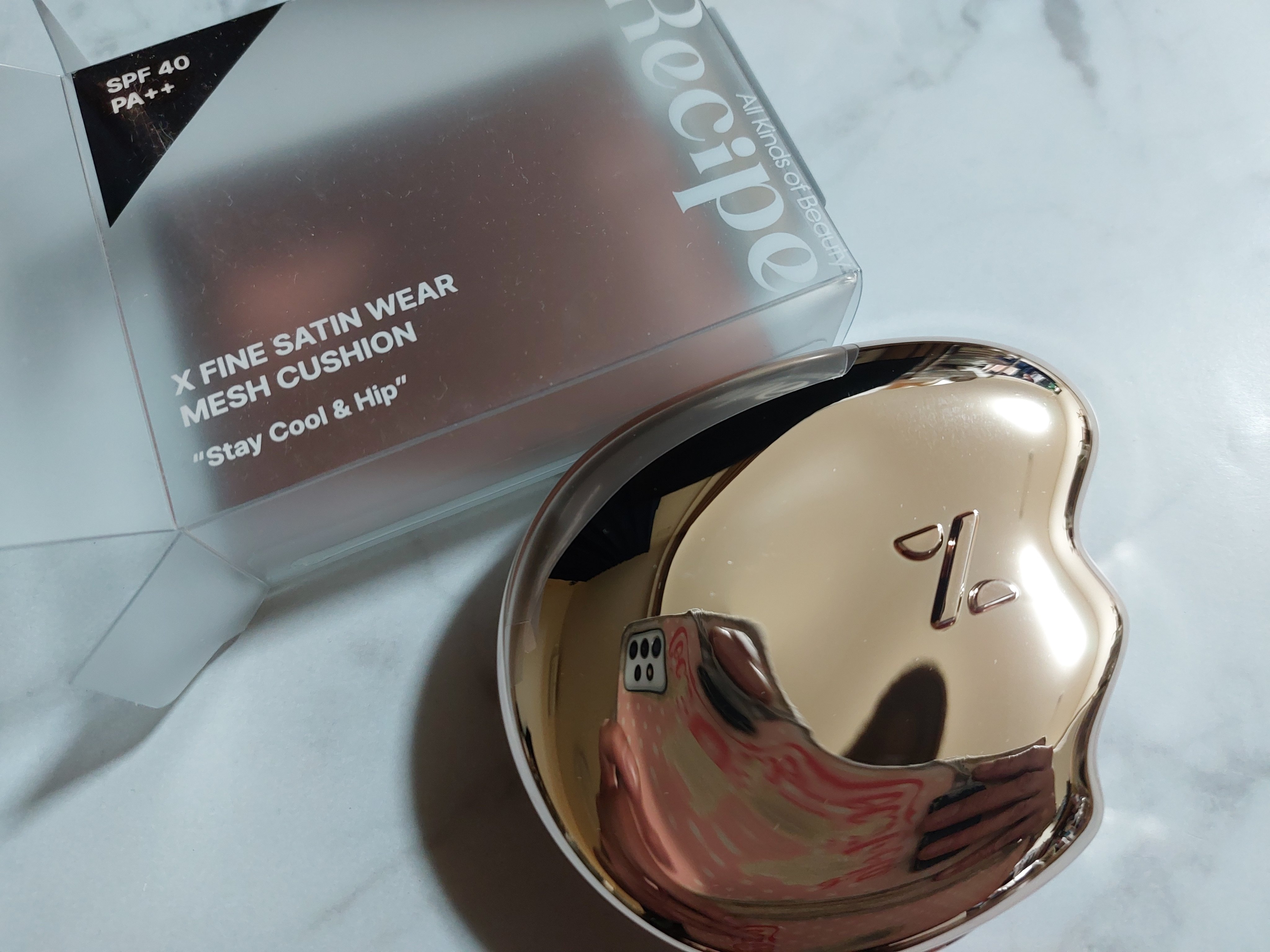 Xファイン サテンウェア メッシュクッション/%Recipe/クッションファンデーションを使ったクチコミ（1枚目）