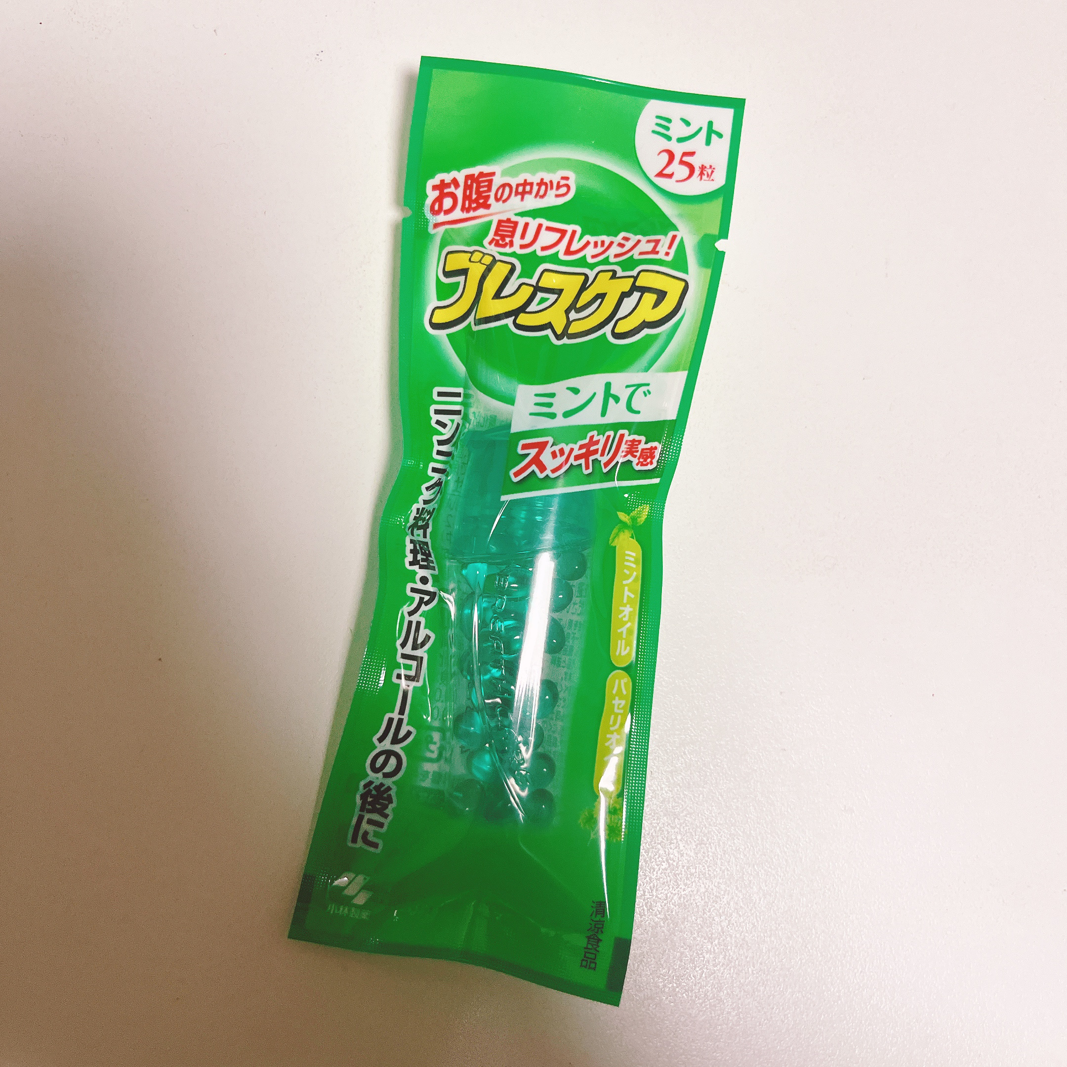 ブレスケア ブレスケアのクチコミ「ブレスケア💋🌿
ミント味 25粒

エチケットが気になる方…
気づかないうちに
料理にニンニク.....」（1枚目）