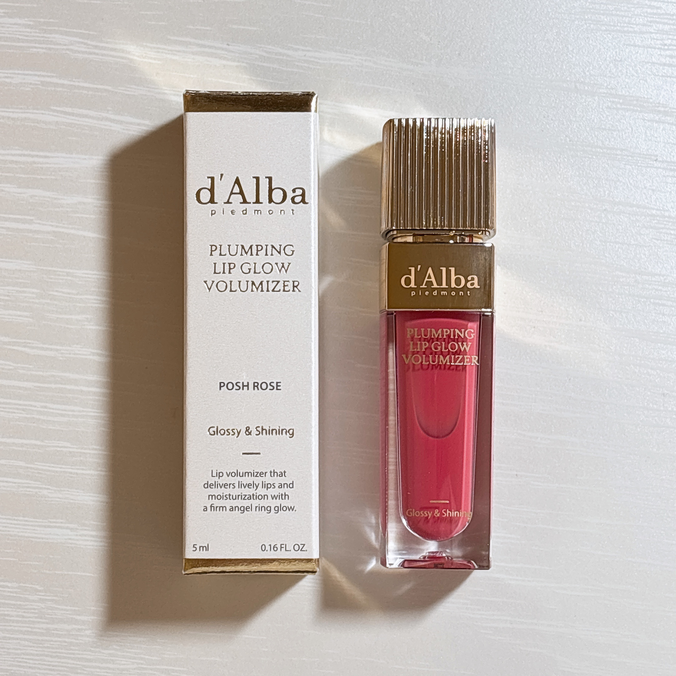 プランピングリップグロウムードボリューマイザー 02 ポッシュローズ(Posh Rose)/ダルバ/リップグロスを使ったクチコミ（1枚目）