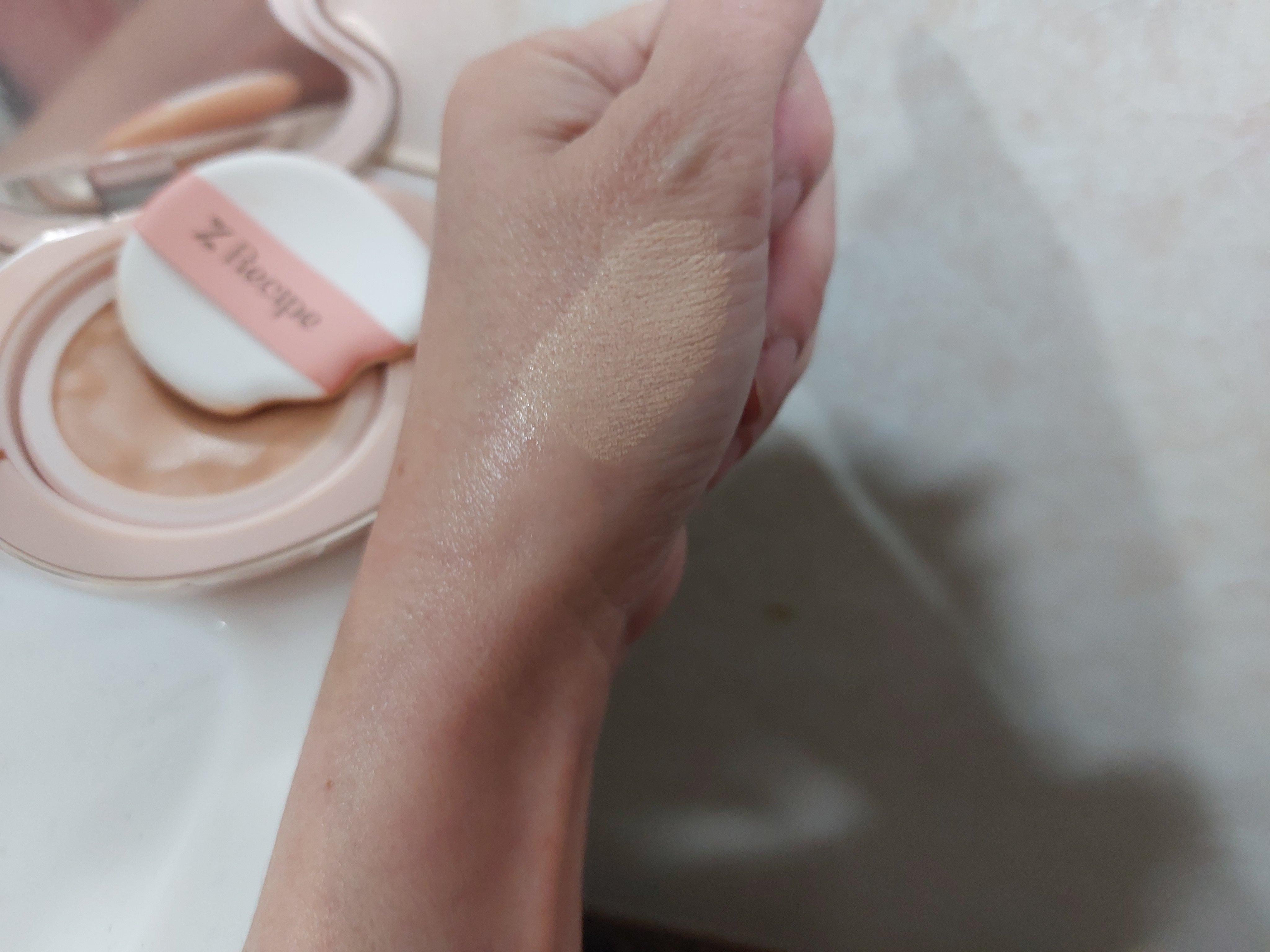 Xファイン サテンウェア メッシュクッション/%Recipe/クッションファンデーションを使ったクチコミ（3枚目）