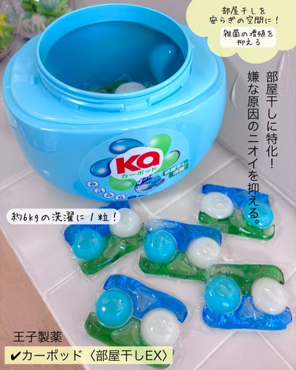 カーポッド 部屋干しEX/王子製薬/洗濯洗剤を使ったクチコミ(3枚目)