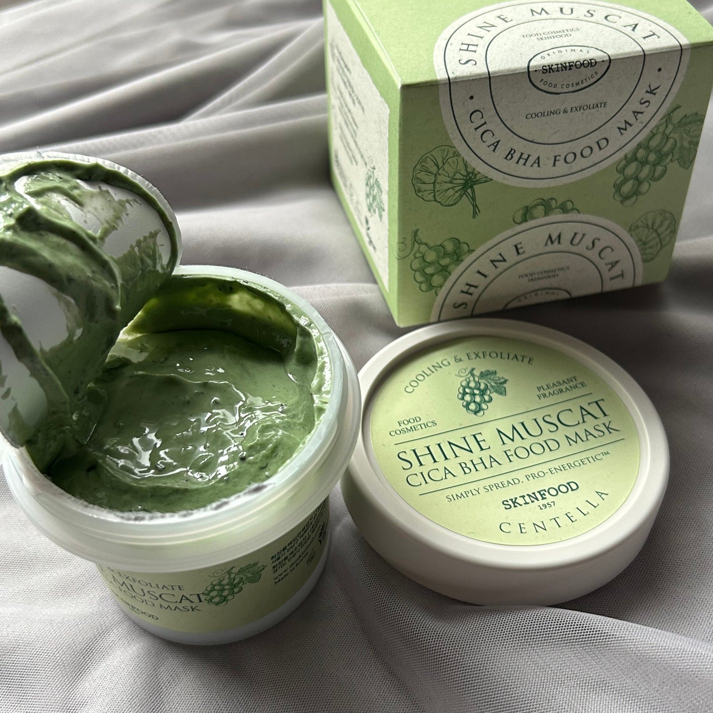 シャインマスカットシカフードマスク/SKINFOOD/洗い流すパック・マスクを使ったクチコミ(2枚目)