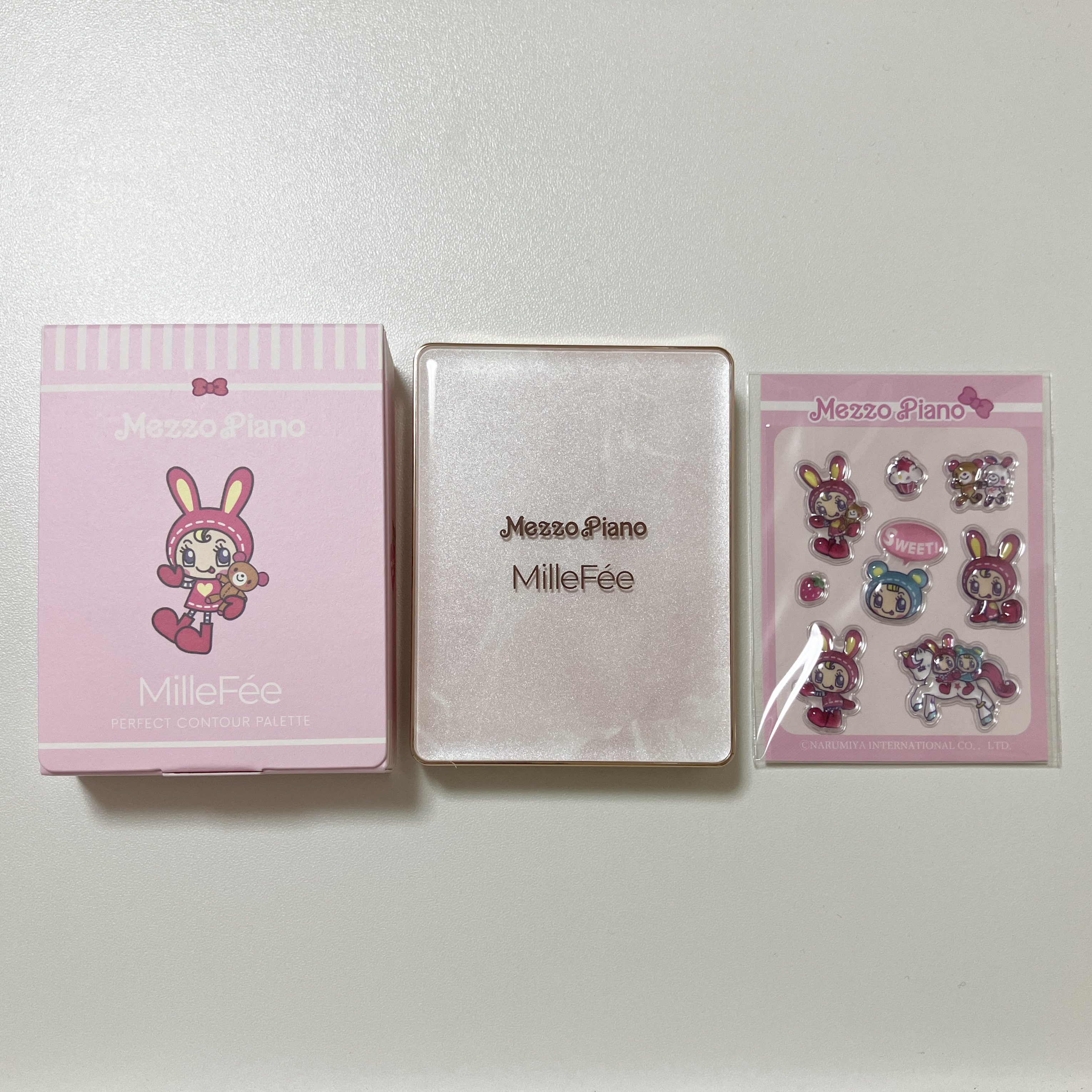 チート顔コントゥアパレット/MilleFée/パウダーハイライトを使ったクチコミ（2枚目）