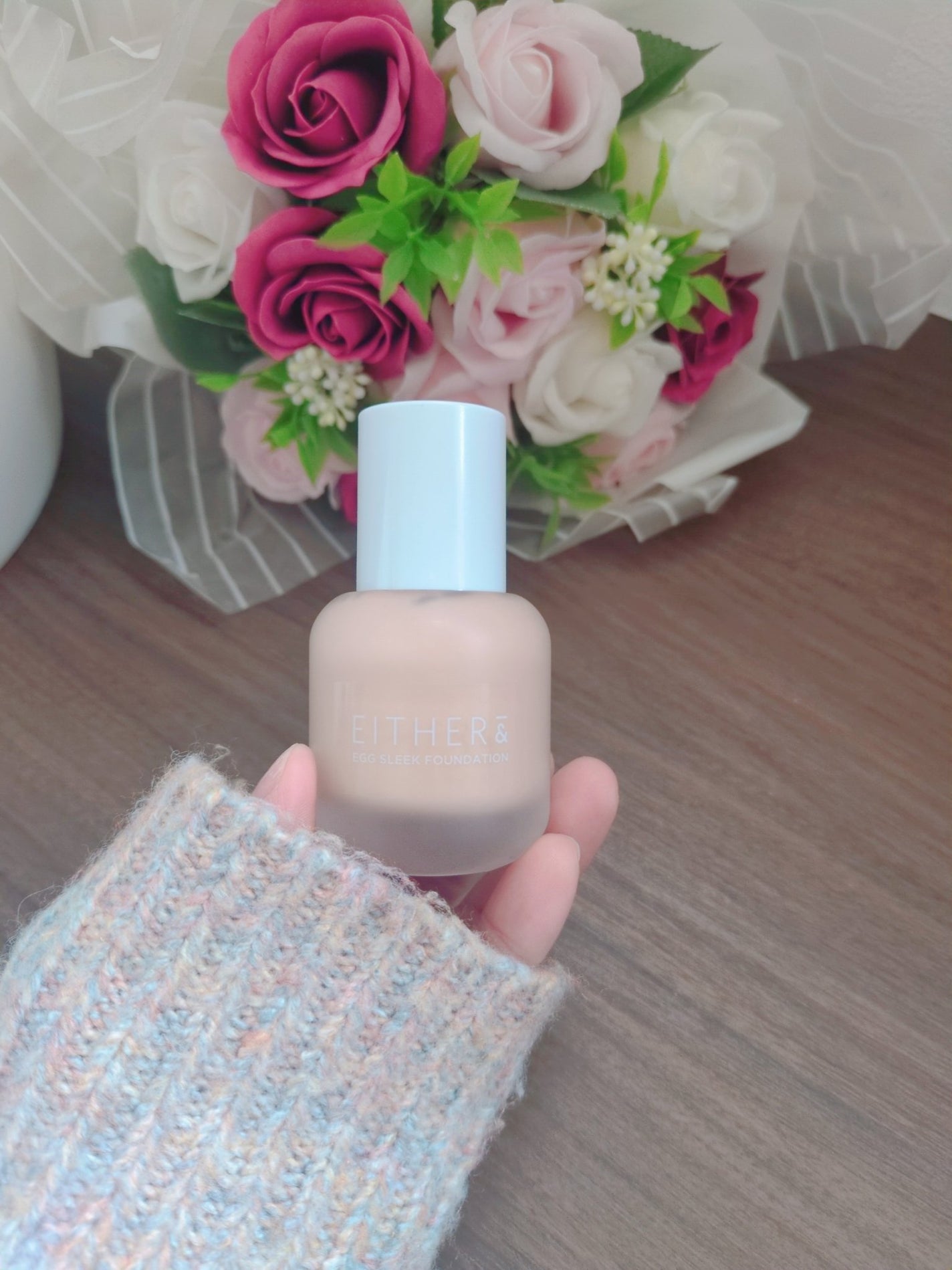 エッグスリックファンデーション/EITHER&/リキッドファンデーションを使ったクチコミ(1枚目)