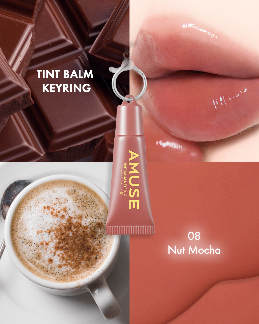 ケア/ティントバームキーリング/AMUSE/リップグロスを使ったクチコミ（1枚目）