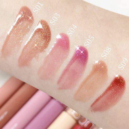 グラスティングカラーグロス/rom&nd/リップグロスを使ったクチコミ(5枚目)