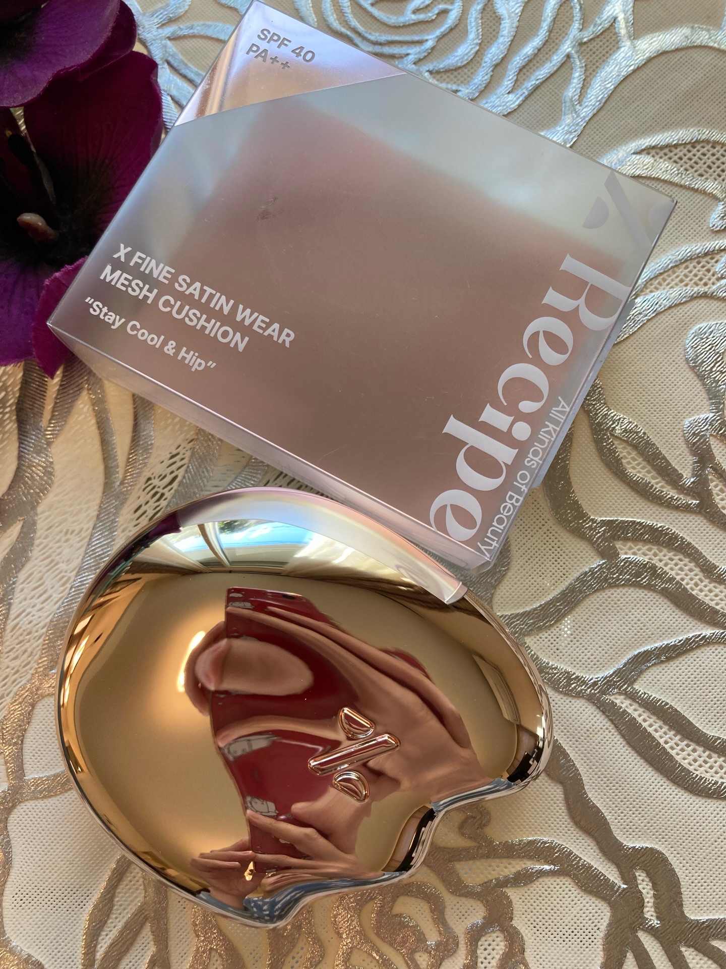 Xファイン サテンウェア メッシュクッション/%Recipe/クッションファンデーションを使ったクチコミ（1枚目）