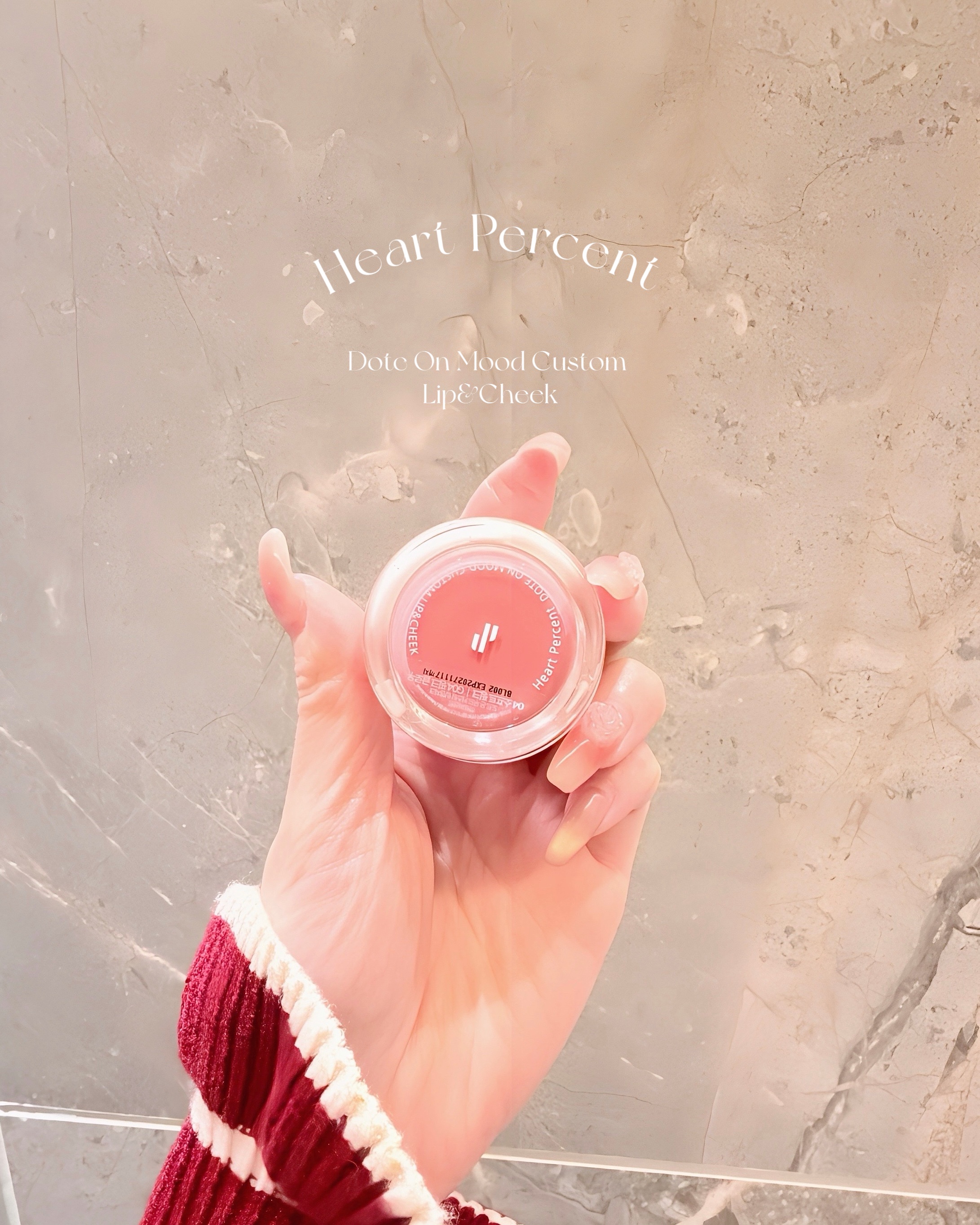 ドットオンムード・カスタム・リップアンドチーク/Heart Percent/ジェル・クリームチークを使ったクチコミ（1枚目）