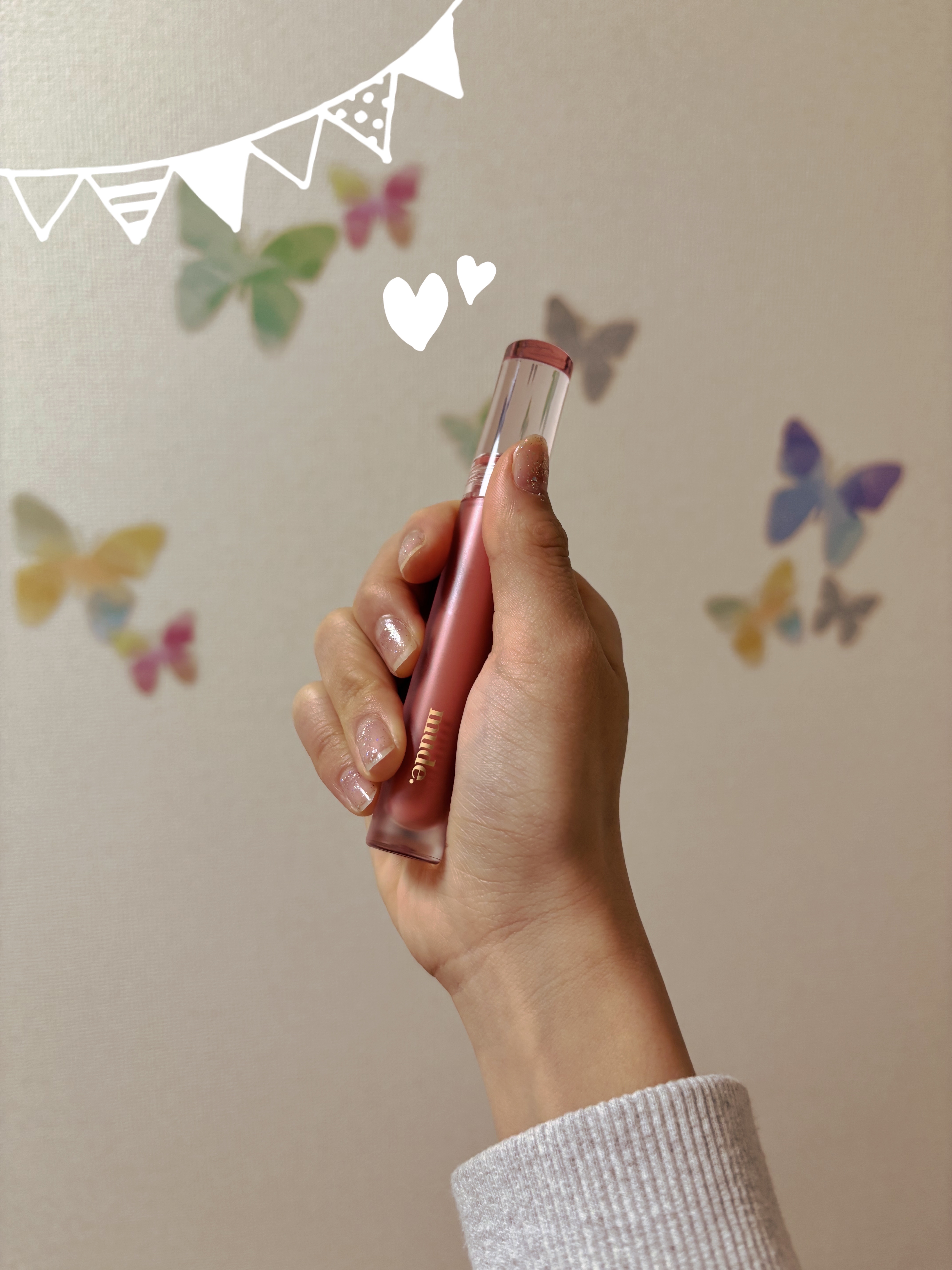 ソフトブラーティント/mude./リップティントを使ったクチコミ（1枚目）