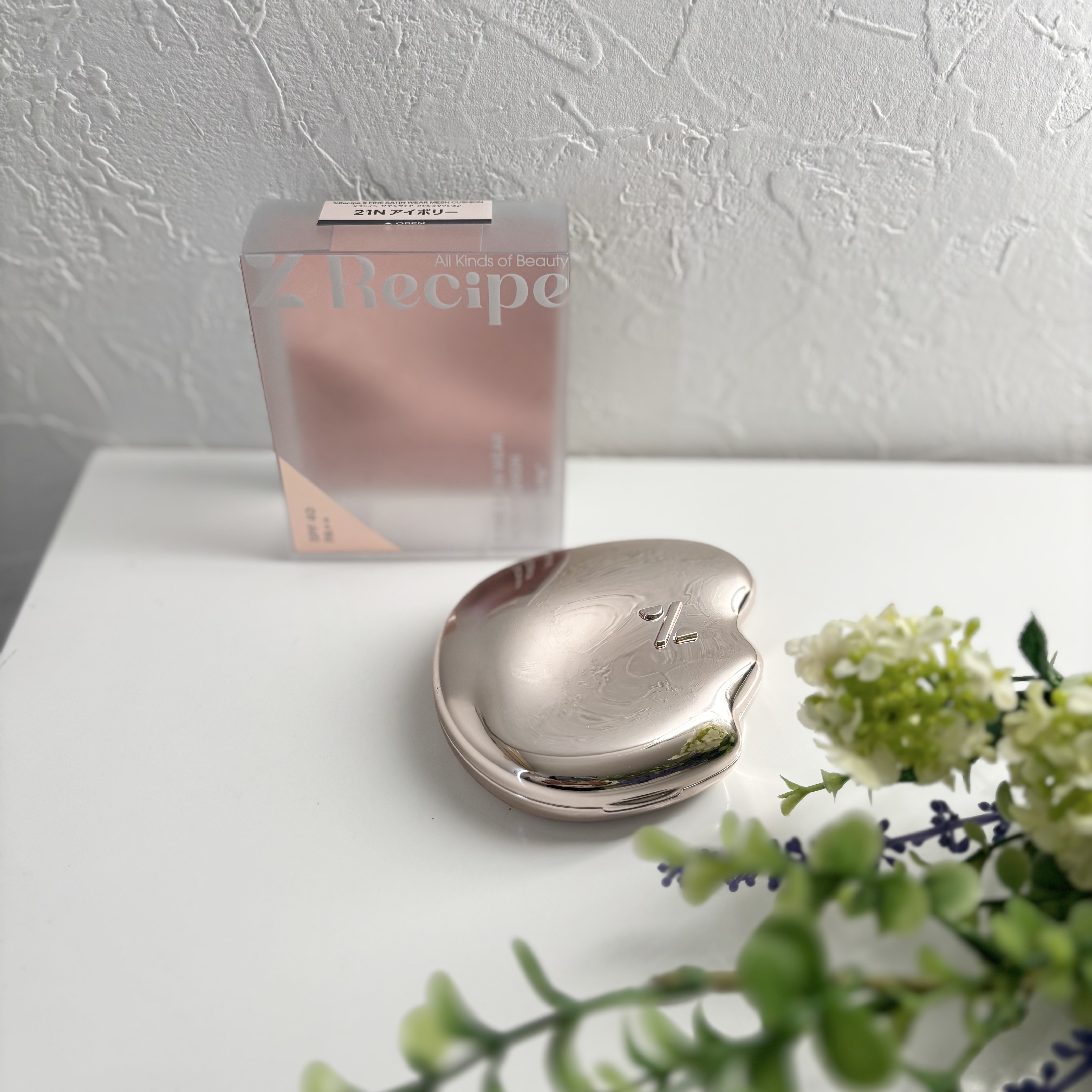 Xファイン サテンウェア メッシュクッション/%Recipe/クッションファンデーションを使ったクチコミ（1枚目）