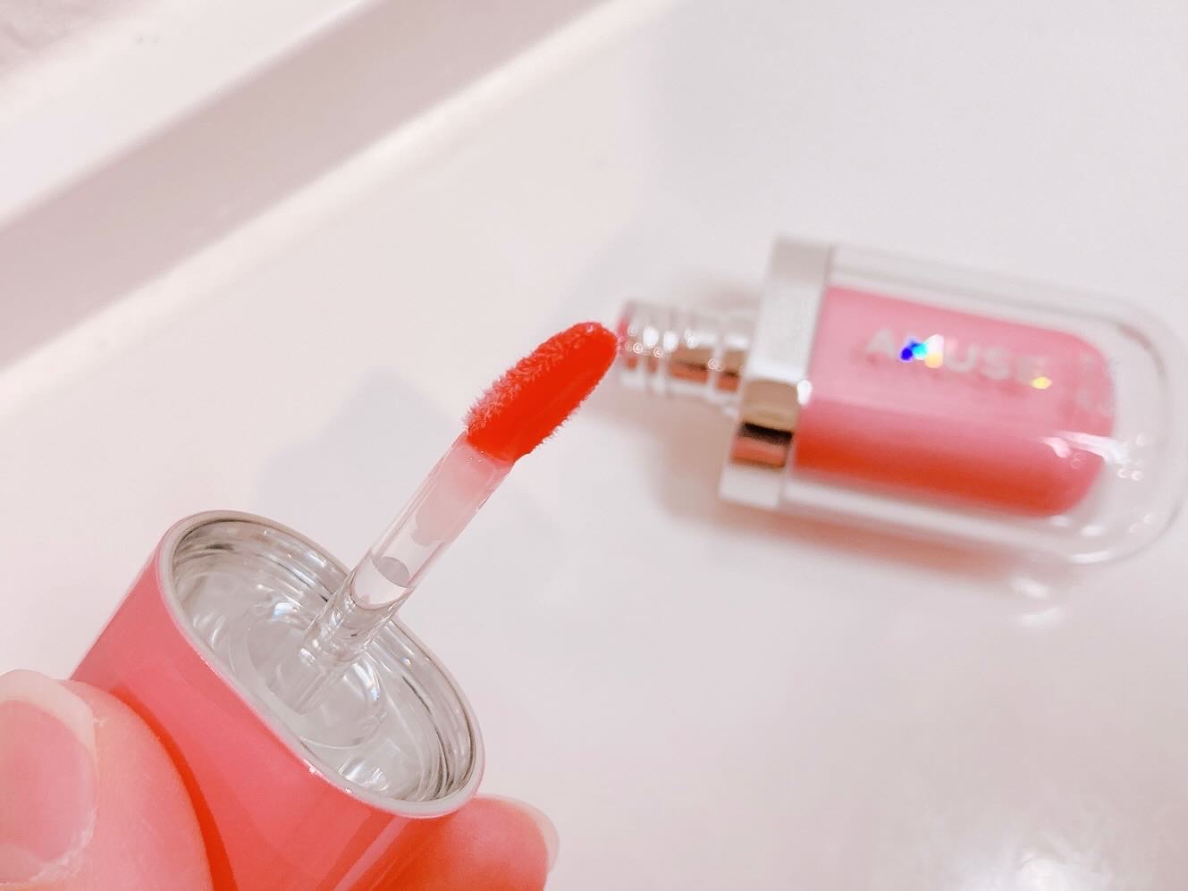 ジェルフィットグロス/AMUSE/リップグロスを使ったクチコミ（3枚目）