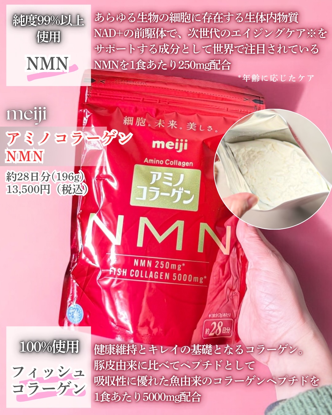アミノコラーゲンNMN/明治/その他食品を使ったクチコミ（2枚目）