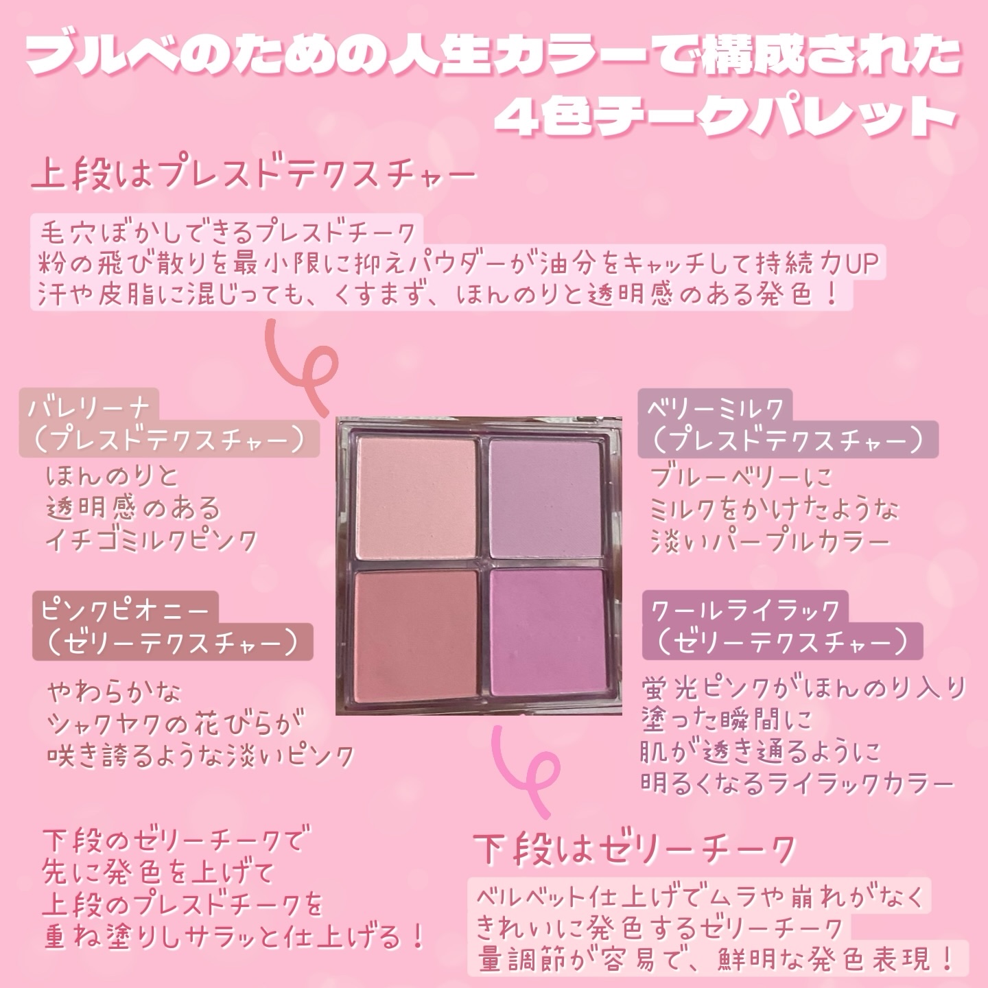 ミックスマッチチークパレット/be aube/パウダーチークを使ったクチコミ（2枚目）