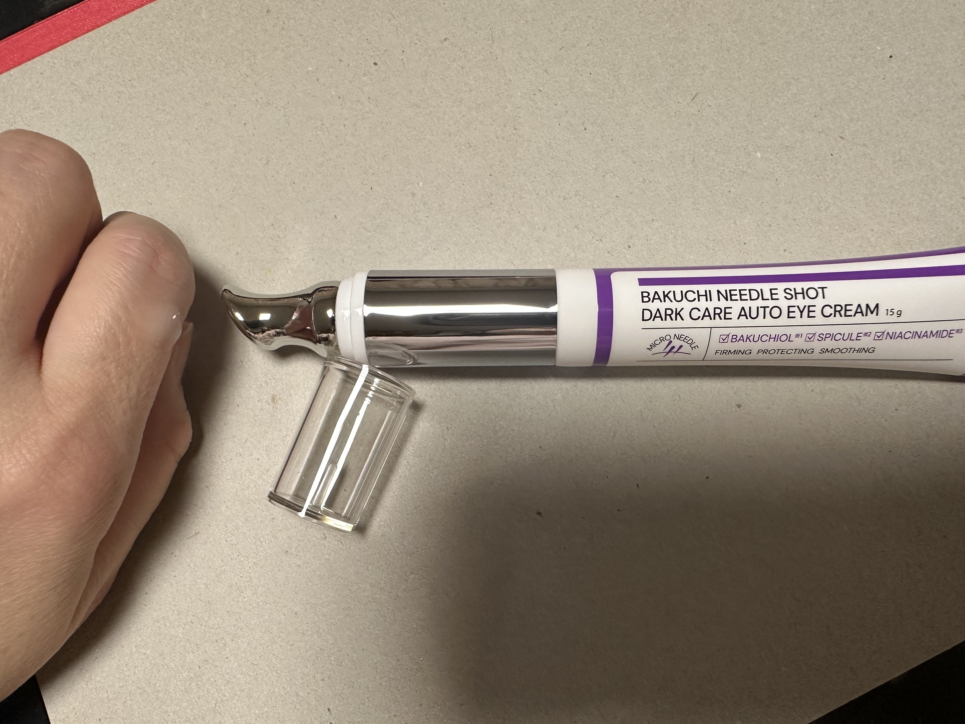 BAKUCHI NEEDLE SHOT DARK CARE AUTO EYE CREAM/LIALUSTER/アイケア・アイクリームを使ったクチコミ（2枚目）