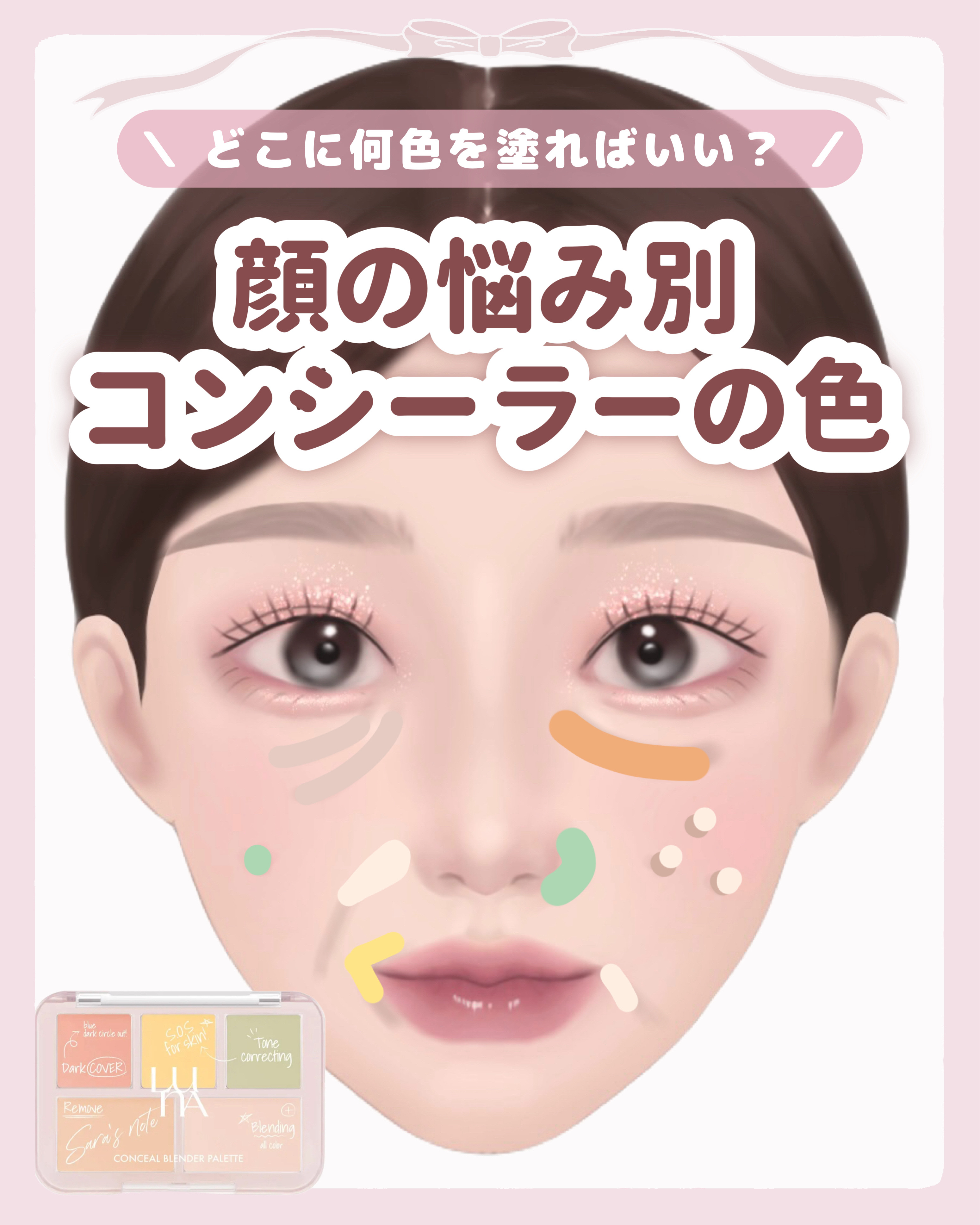 コンシールブレンダーパレット/LUNA/パレットコンシーラーを使ったクチコミ（1枚目）