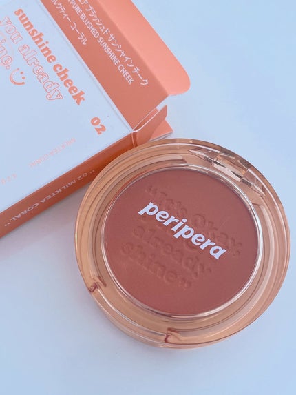 ピュア ブラッシュド サンシャイン チーク/PERIPERA/パウダーチークを使ったクチコミ(1枚目)