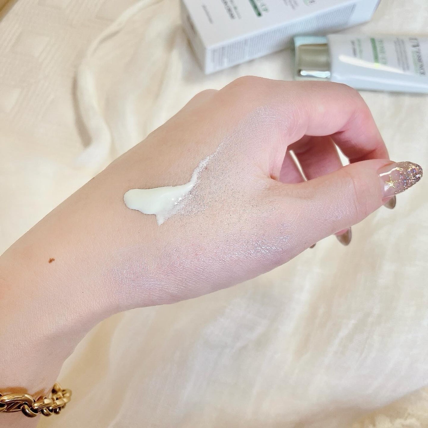 クリーンティーツリーリポソームトーンアップサンクリーム(グリーン)/ダルバ/日焼け止めクリームを使ったクチコミ(2枚目)