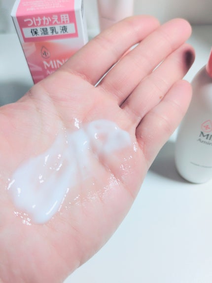 ミノン ミノン アミノモイスト ぷるぷるリペアジェルパックのクチコミ「ミノン ミノン アミノモイスト モイストチャージ ミルク
つけかえ用100g
絶賛肌荒れ中で.....」(2枚目)