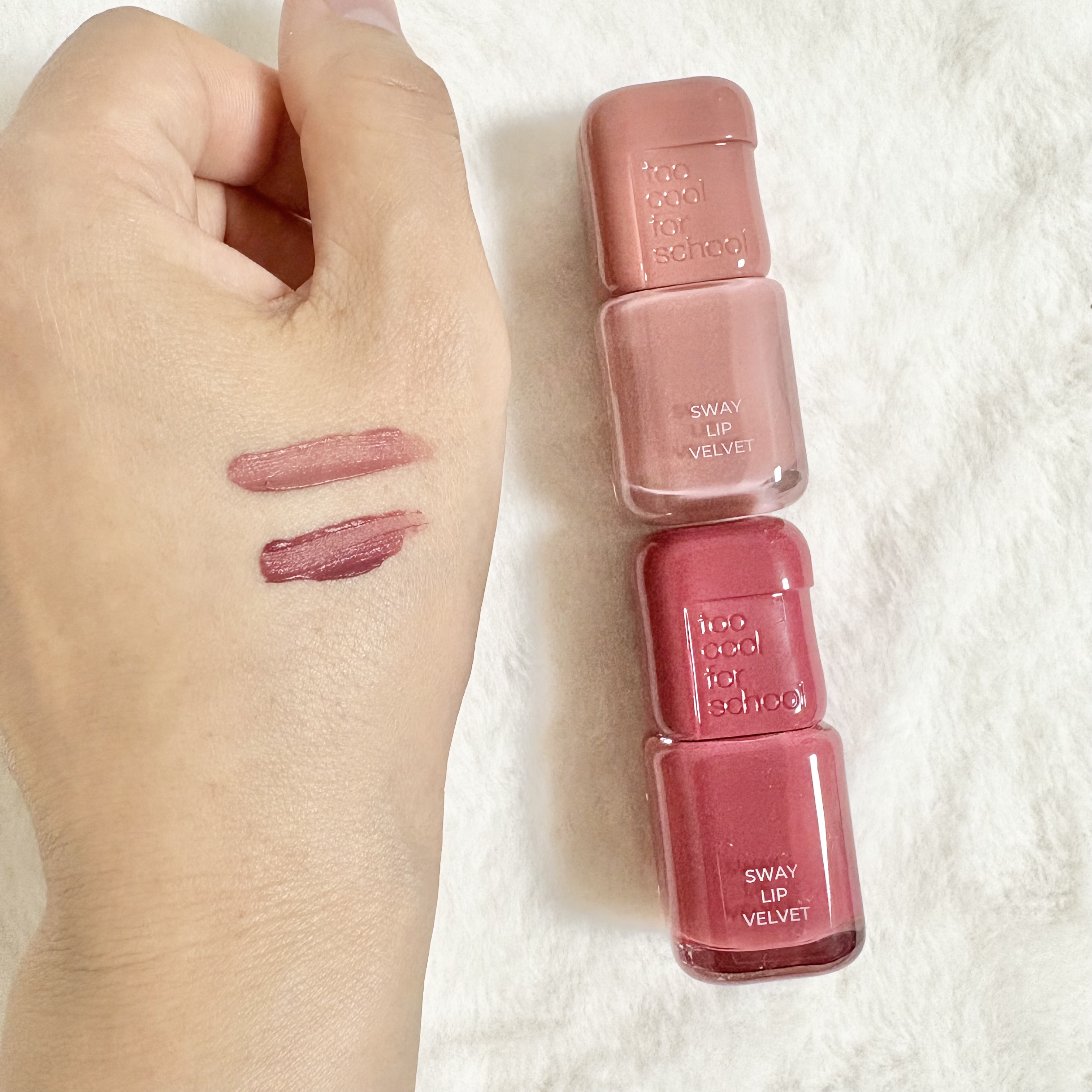 スウェイリップベルベット/too cool for school/リップティントを使ったクチコミ（3枚目）