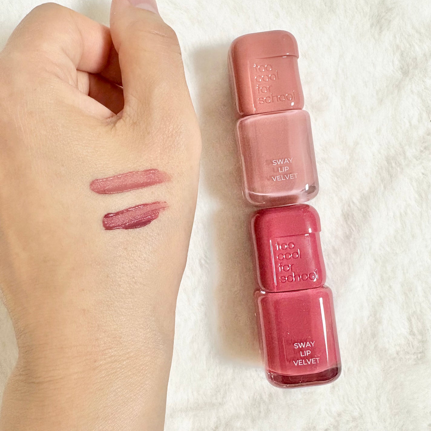 スウェイリップベルベット/too cool for school/リップティントを使ったクチコミ(3枚目)