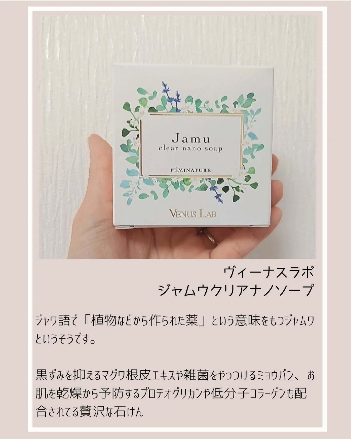 フェミナチュール ジャムウクリアナノソープ/ヴィーナスラボ/デリケートゾーンケアを使ったクチコミ（2枚目）