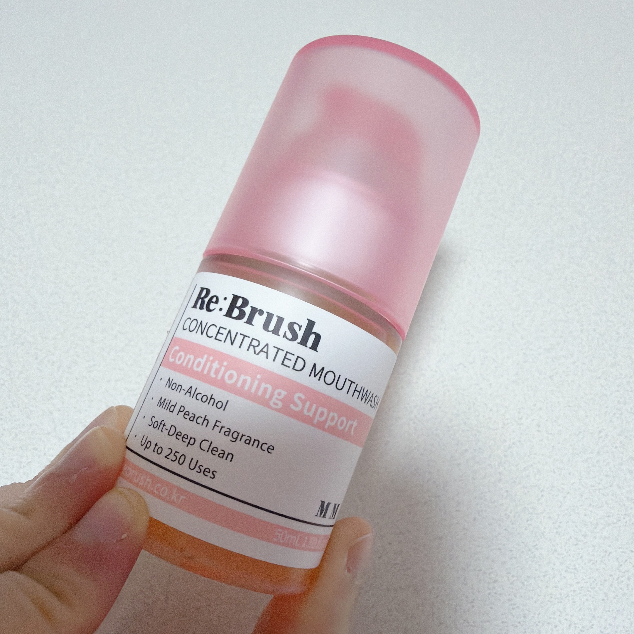 Re:Brush リブラッシュ モモ濃縮マウスウォッシュのクチコミ「Re:Brush リブラッシュ モモ濃縮マウスウォッシュ


Qoo10のRe:Brush公式.....」（2枚目）