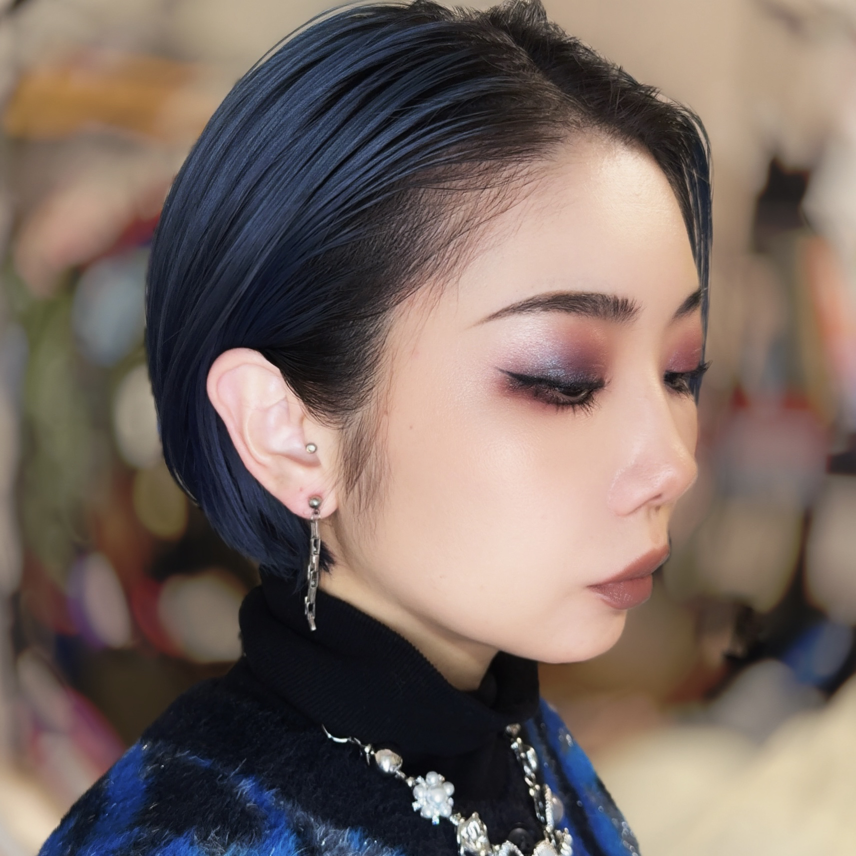 アイシャドウ メタリック ブループリント/M・A・C/単色アイシャドウを使ったクチコミ（2枚目）