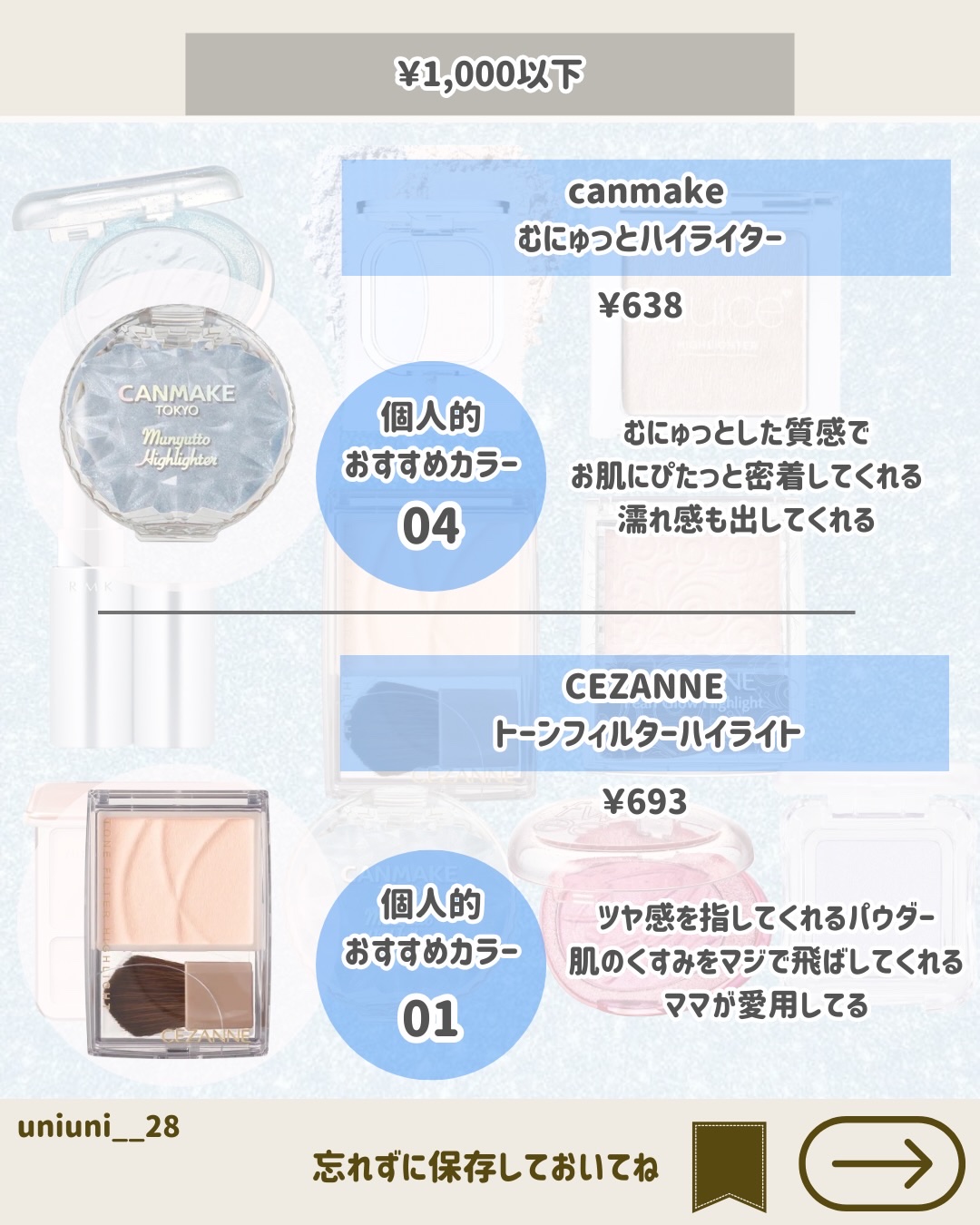 トーンフィルターハイライト/CEZANNE/パウダーハイライトを使ったクチコミ（3枚目）