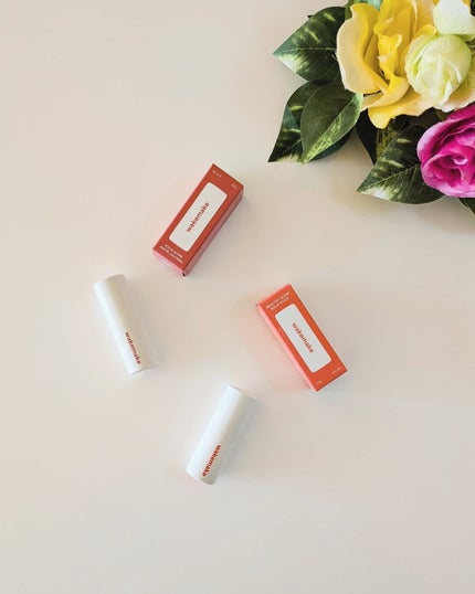 ヘルシーグロウバームスティック/wakemake/口紅を使ったクチコミ(7枚目)