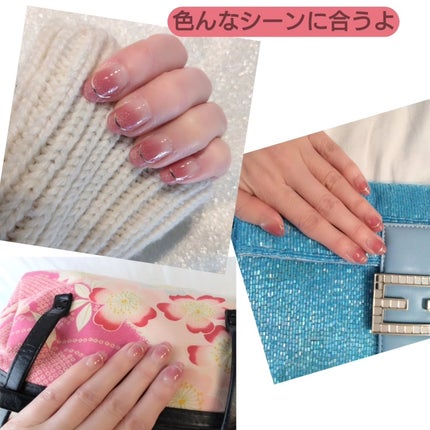 セミキュアジェルネイル(ハンド)/ohora/ネイルシールを使ったクチコミ(5枚目)