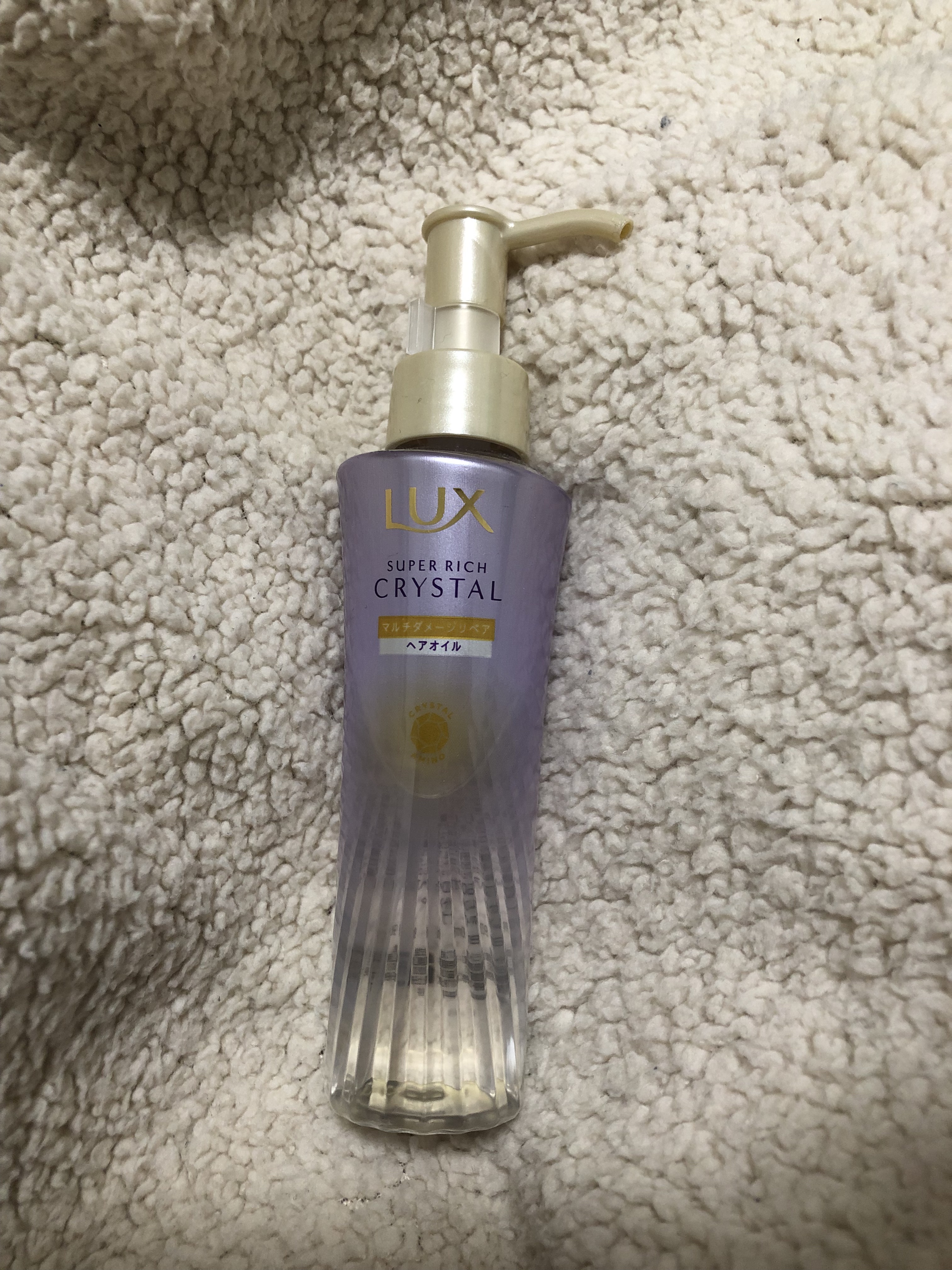 ラックス スーパーリッチクリスタル マルチダメージリペア ヘアオイル/LUX/ヘアオイルを使ったクチコミ（1枚目）