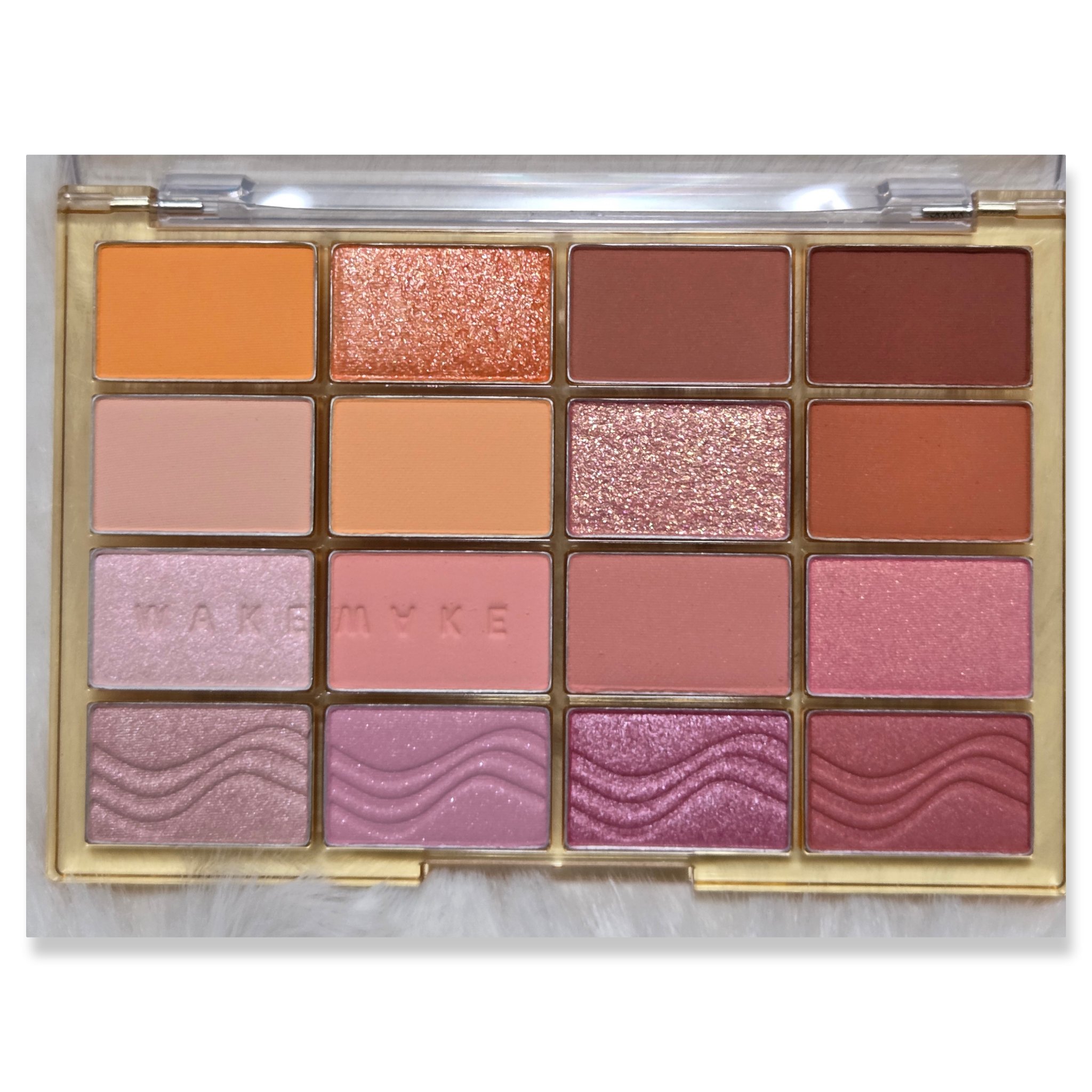 ソフトブラーリングアイパレット 20.タンジェリンビーチブラーリング/wakemake/アイシャドウパレットを使ったクチコミ（2枚目）