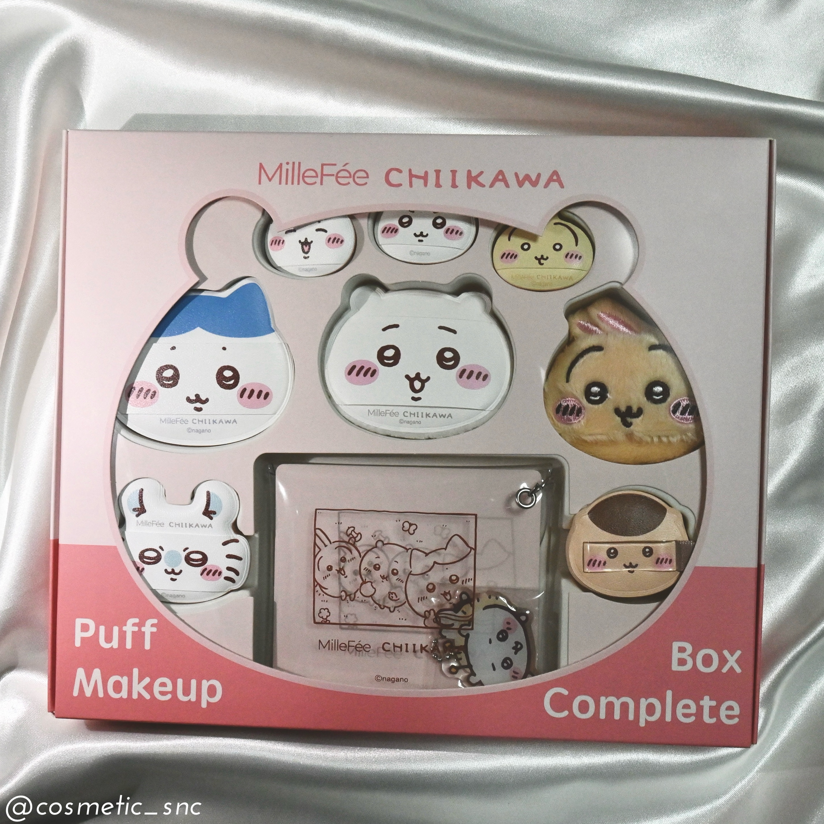 MilleFée ちいかわ メイクパフコンプリートボックスのクチコミ「購入品！
ミルフィー×ちいかわ(՞⸝⸝o̴̶̷̥᷅  ̫ o̴̶̷᷄⸝⸝՞)🤍
メイクパフコン.....」（1枚目）