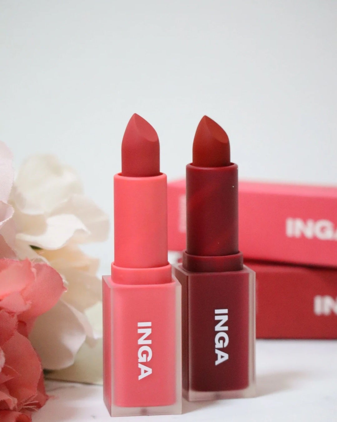 パウダーブラー リップスティック/INGA/口紅を使ったクチコミ(6枚目)