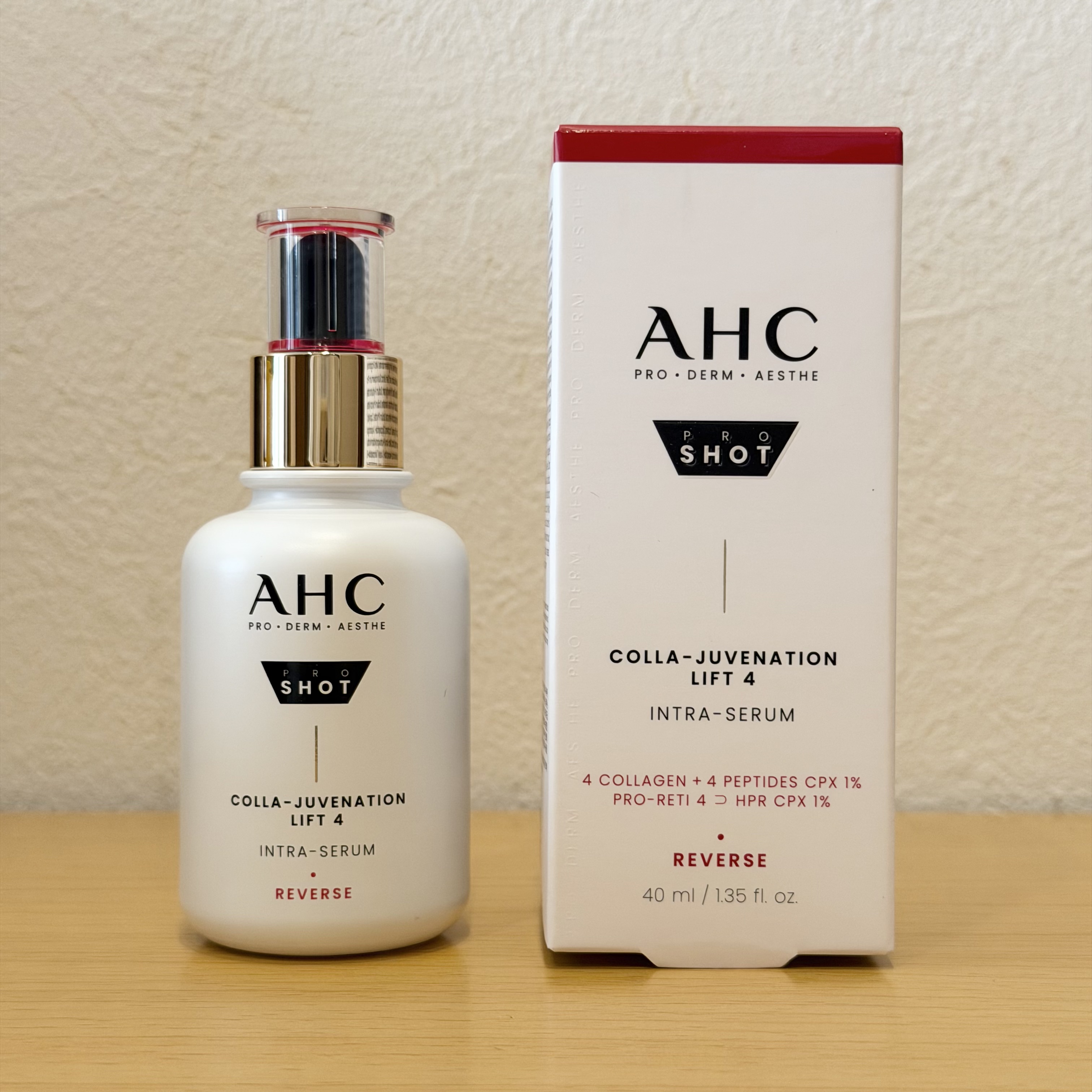 ┈┈┈┈┈┈┈┈┈┈

AHC  

コラジュビネーション リフト4セラム

┈┈┈┈┈┈┈┈┈┈

AHCの「赤のライン」で話題の、コラジュビネーション リフト4セラムを使ってみました✨

まず驚いたのが、独自のマルチレイヤーショットリポ
